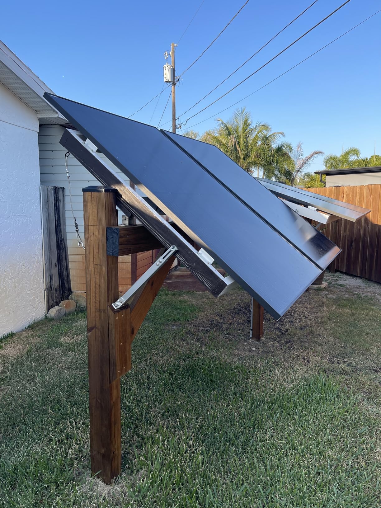 Solar Panel Mounting Brackets, 2 Sets Adjustable Solar Panel Tilt Mount Brackets, 14-27IN Adjust Solar Panel Rack, Support up to 100-450 Watt Mounting Bracket Set, Portable Stand for Roof RV Boat customer photo 2