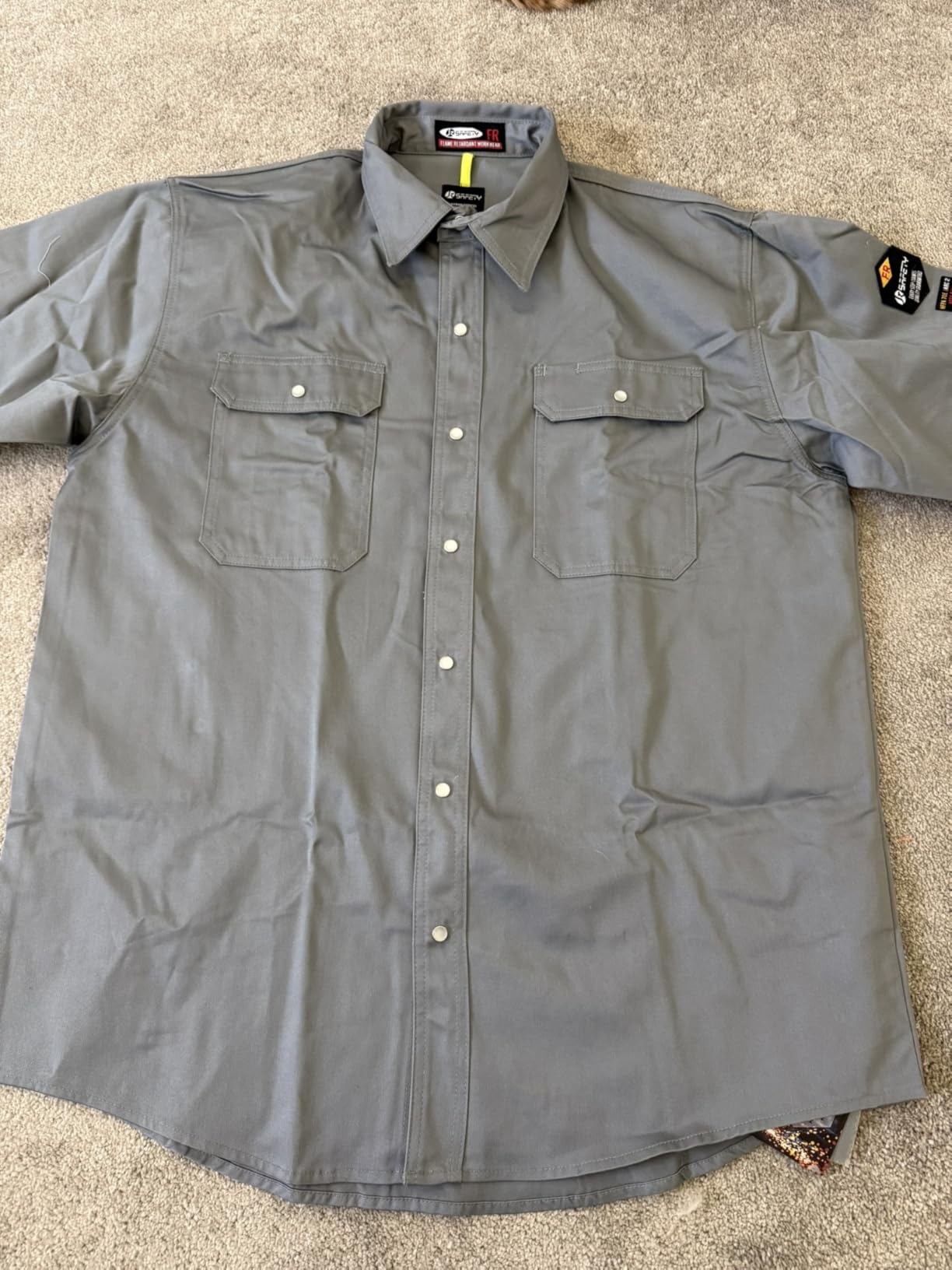 JKSafety 7oz FR Shirts for Men Women ARC 2 Fire Resistant Welding Shirts FRC Long Sleeve Safety Workwear customer photo 2