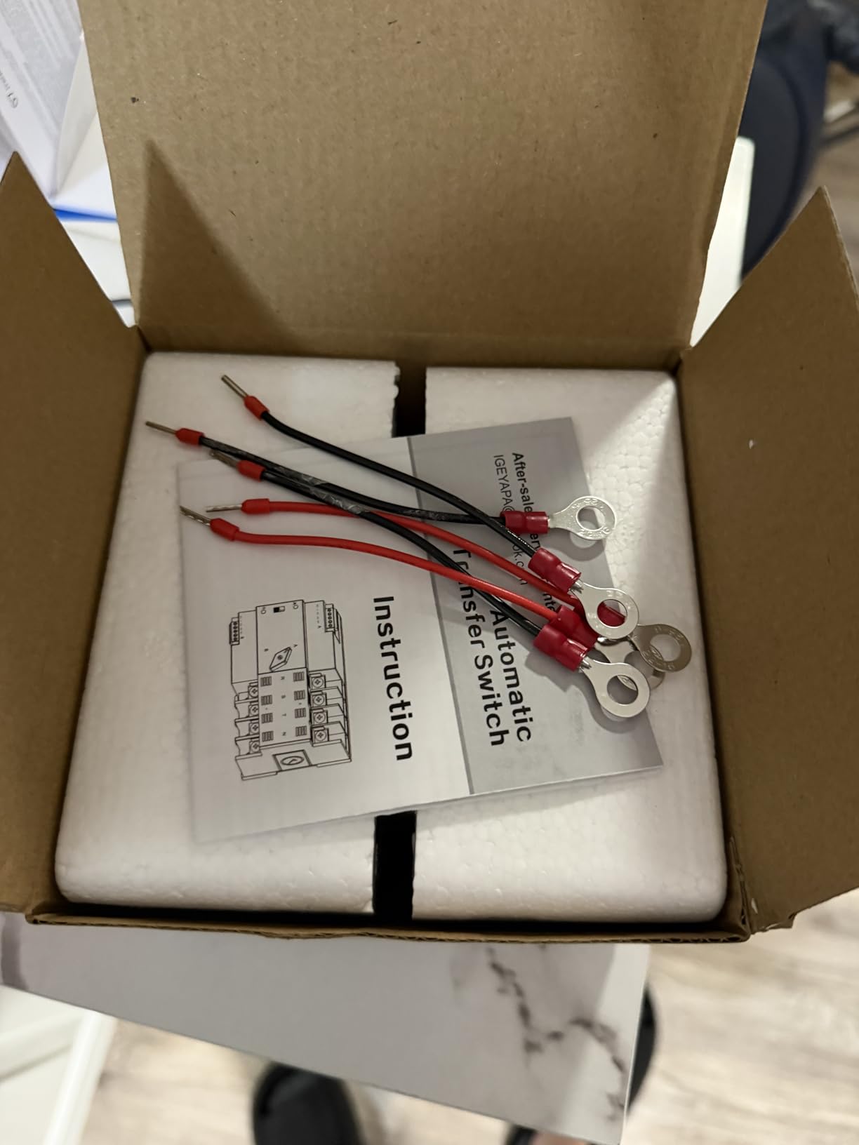 100Amp AC110V Automatic/Manual Transfer Switch 2P 50/60Hz, 2POLE 100A Mini ATS Solar Auto Dual Power Switch for Home Generator, Din Rail Mounted Cn Automatic Changeover Fast Transfe for Rv, Lv Power customer photo 2