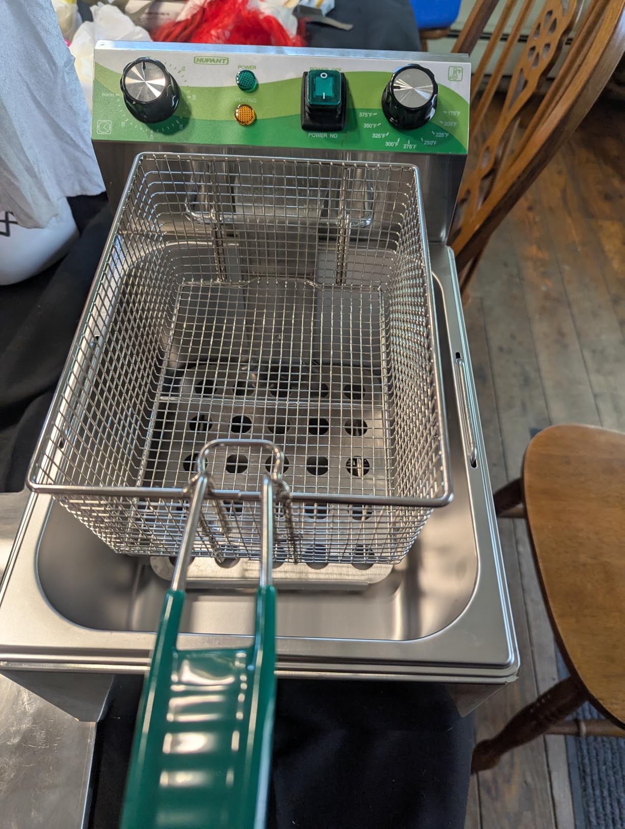 NUPANTS 24L/25.4QT Commercial Deep Fryer with 2 Baskets and Lids, 110V Electric Fryer with Oil Filtration and Timer, Stainless Steel Large Double Tank Fryer Countertop Deep Fryer for Restaurant 3500W customer photo 1