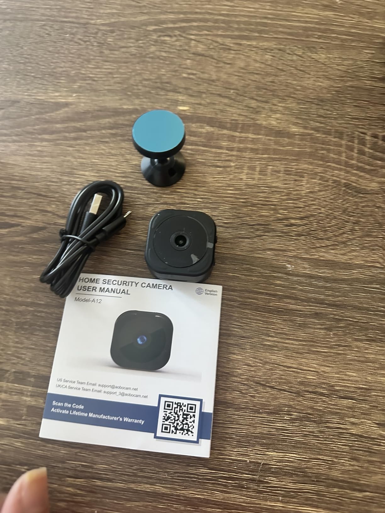 AOBOCAM 1080P HD Mini Camera for Indoor Security with App Control Motion Detection & Night Vision Wireless WiFi Rechargeable Pet Camera for Home/Office 24/7 Cycle Save customer photo 2