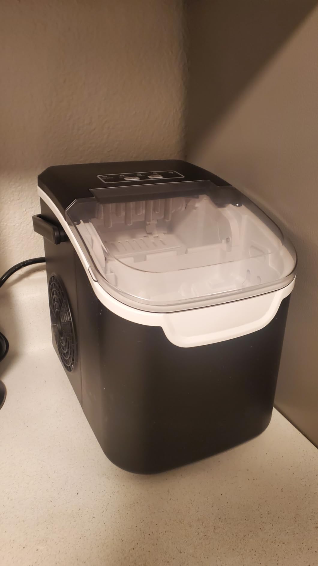 Countertop Ice Maker Machine, 8 Ice Cubes in 6 mins, 26lb/Day Bullet Ice with 2 Sizes- Portable Mini, Energy Saving & Basket/Scoop for Home/Party/Travel/Camping/Bar, Grey customer photo 1