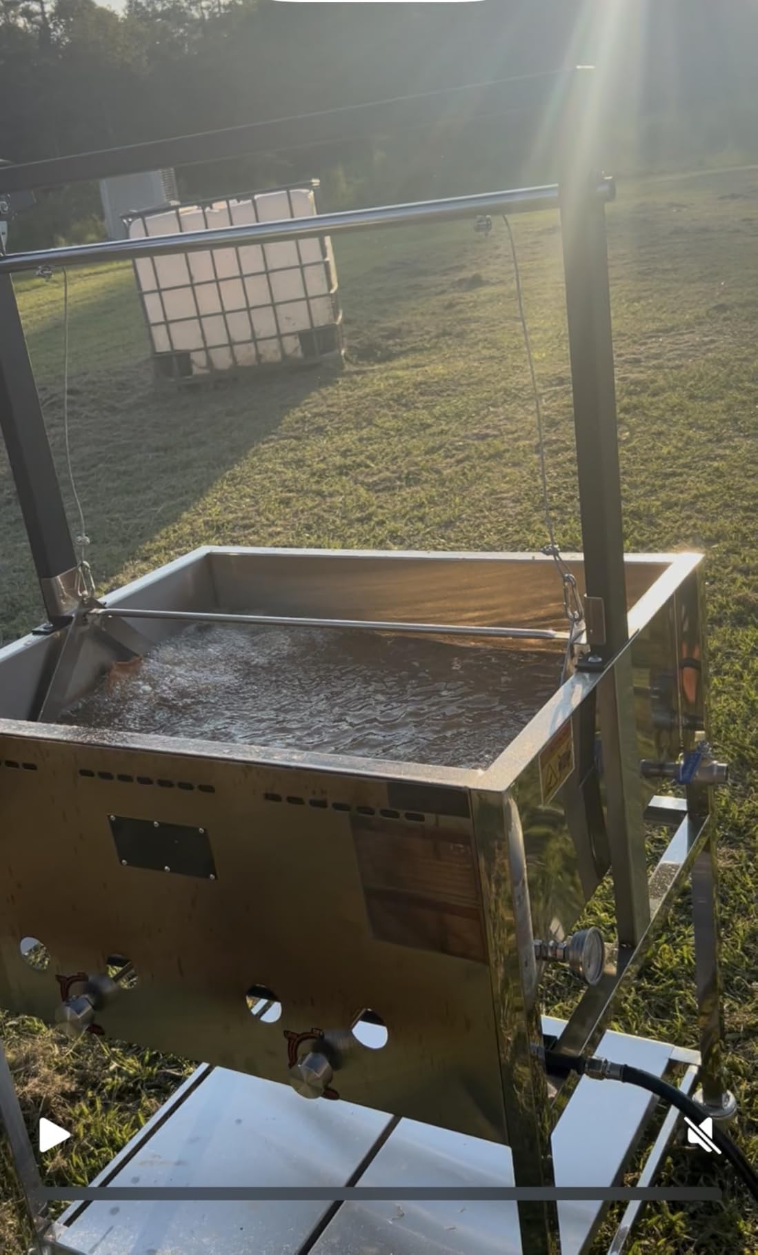12 Gallon Deep Fryer or Cajun Crawfish Boiler Cart | Multi Purpose | Basket Lift | Portable 4 Wheels | Stainless Steel | Outdoor Propane Frying for Chicken Fish Turkey | Seafood Boil customer photo 2