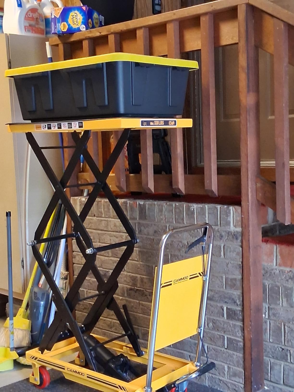 CAMMOO Hydraulic Double Scissor Lift Table, 770lbs Capacity 59