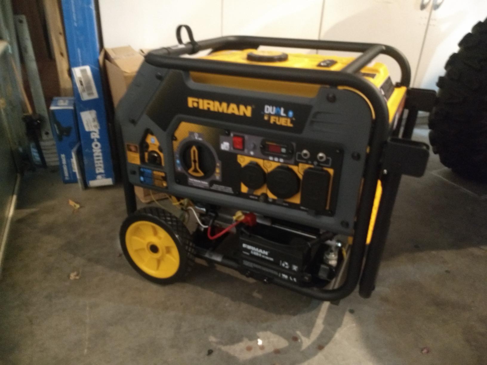 FIRMAN T04073 Tri Fuel Portable Generator, 5000W Gas 4000W Running, 4500W Propane 4000W Natural Gas, Electric Start, 120/240V, CO Alert, Low Oil Shut Off, for Home, RV, Backup, Camping, Outdoor Power customer photo 1