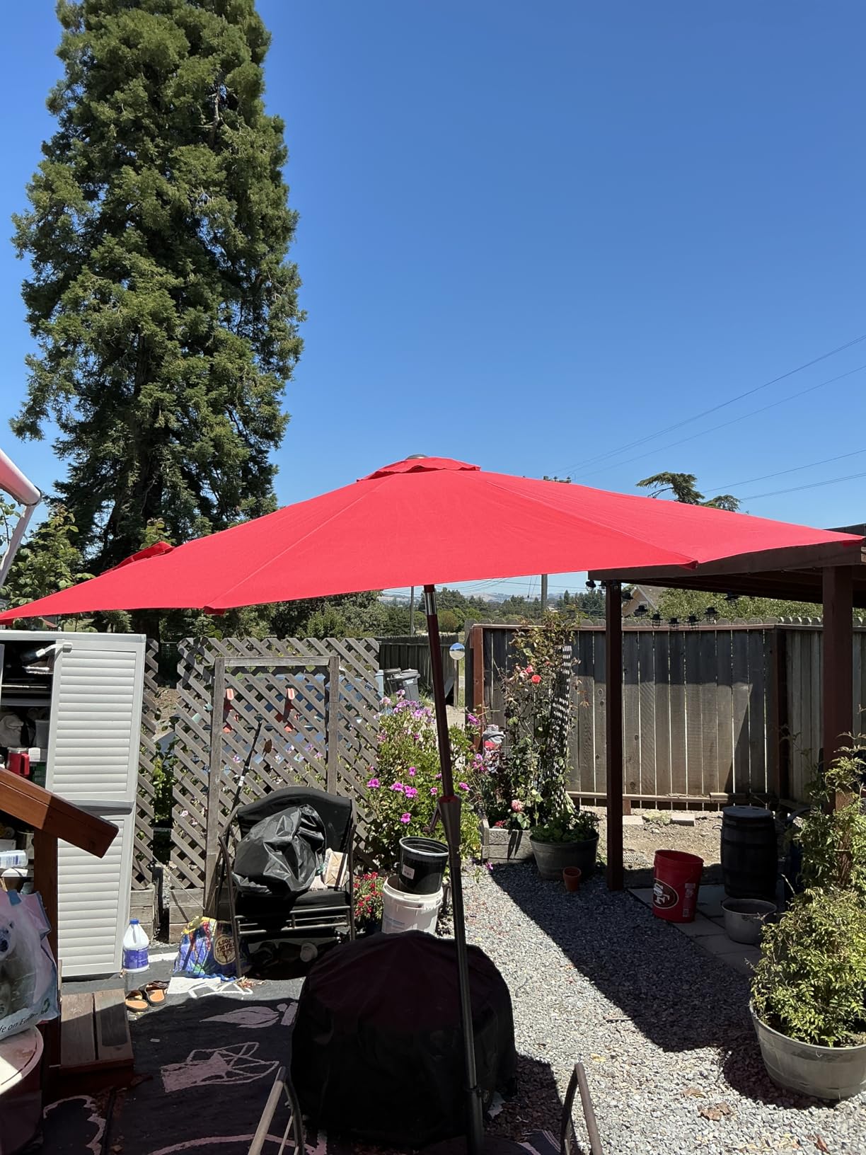 OLIXIS 9FT Outdoor Patio Umbrella, Patio Table Umbrella 9 Feet Sun Shade for Pool, Beach, Umbrellas with Tilt and Crank & Sturdy Ribs Waterproof for Outside Deck, Terrace and Restaurant customer photo 1