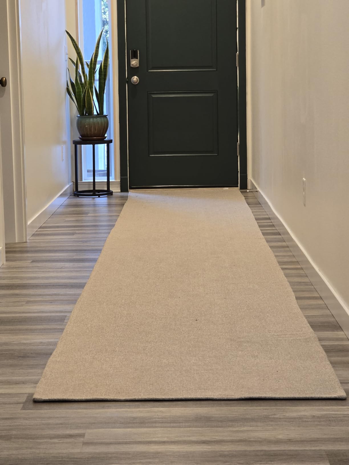 EARTHALL Washable Area Rug 3x5 Ft Non Slip Rugs for Entryway, Braided Rubber Backed Throw Rugs Door Mat Indoor Outdoor Entrance, Cotton Woven Carpet for Kitchen Foyer Front Door, Send/Beige customer photo 1