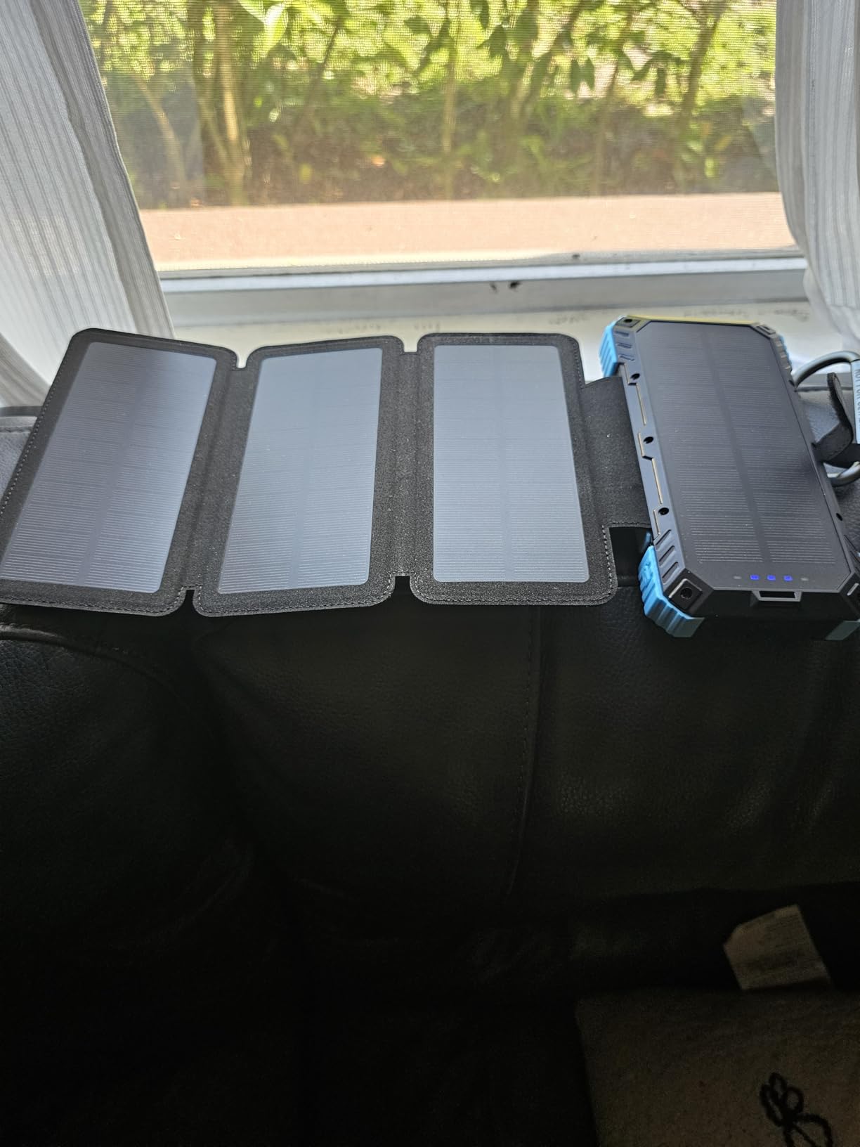 Solar Charger Power Bank 49800mAh with 4 Built-in Cables & 3 Foldable Panels, PD22.5W Fast Portable Phone Charger, External Battery Pack with USB-C in/Output & Flashlight for Outdoor Camping customer photo 1