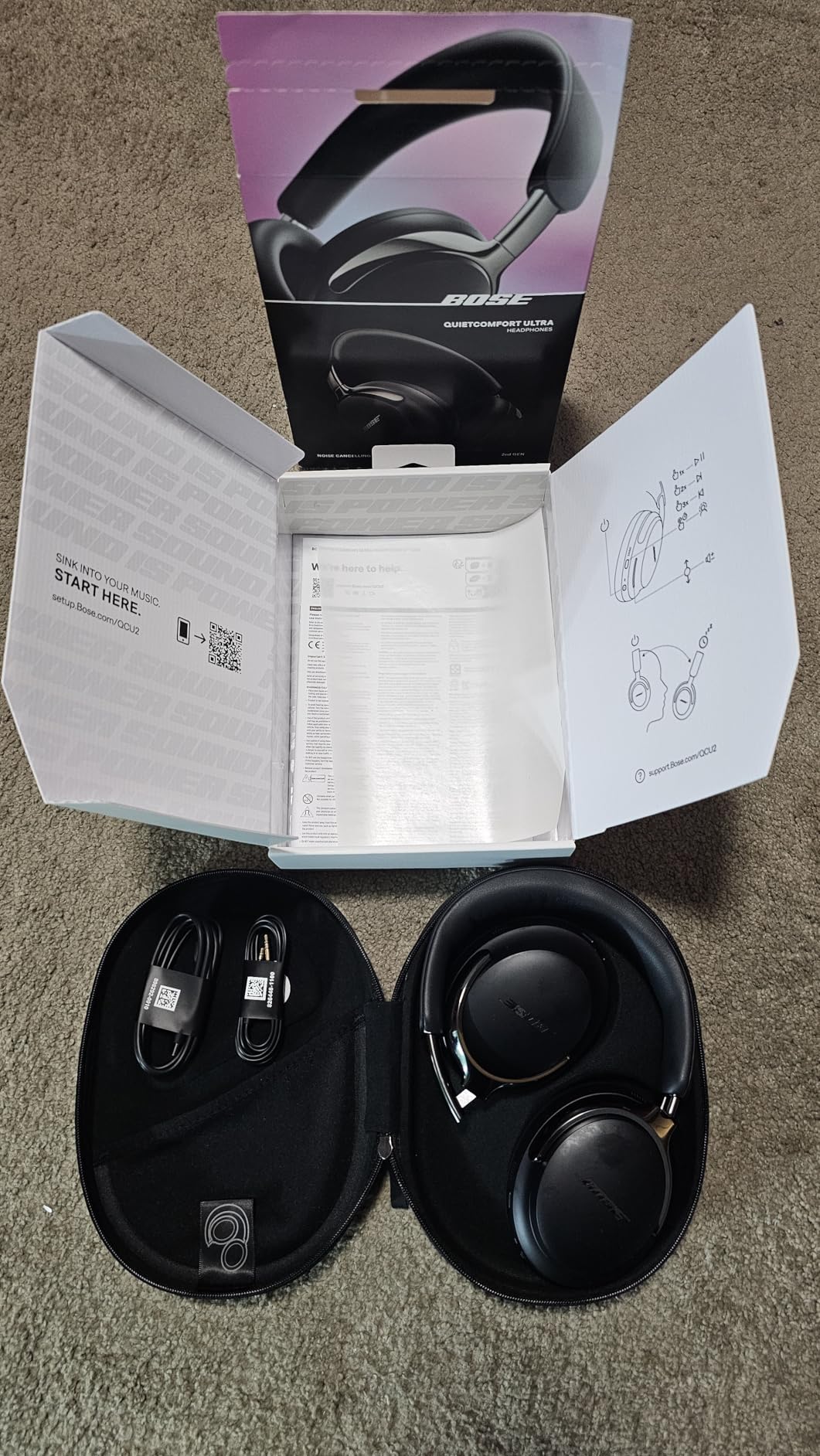 Bose QuietComfort Ultra Bluetooth Headphones (2nd Gen), Wireless Headphones with Spatial Audio, Over Ear Noise Cancelling with Mic, Up to 30 Hours of Playtime, White Smoke customer photo 1
