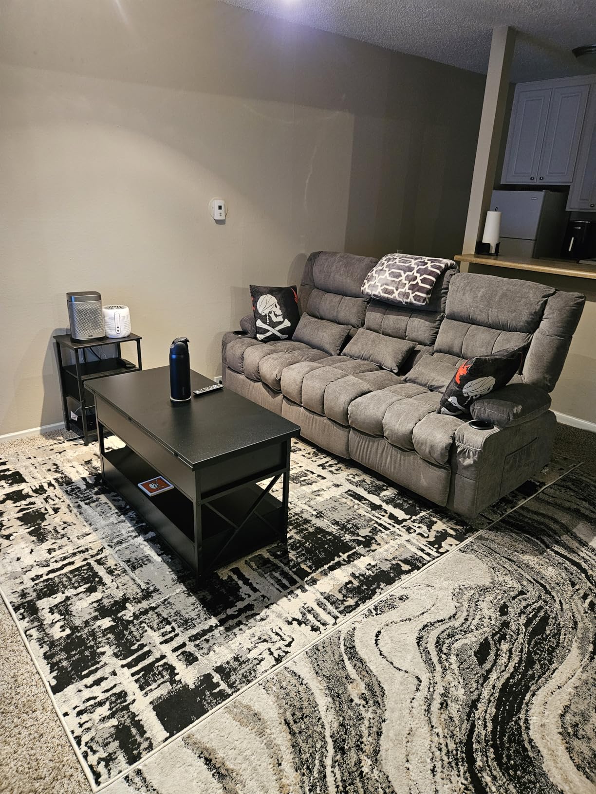 MAHOMICO Recliner Sofa with Cup Holders for Living Room 3 Seat Manual Oversized Recliner Chair with Ergonomic, Side Pocket for Adult customer photo 2