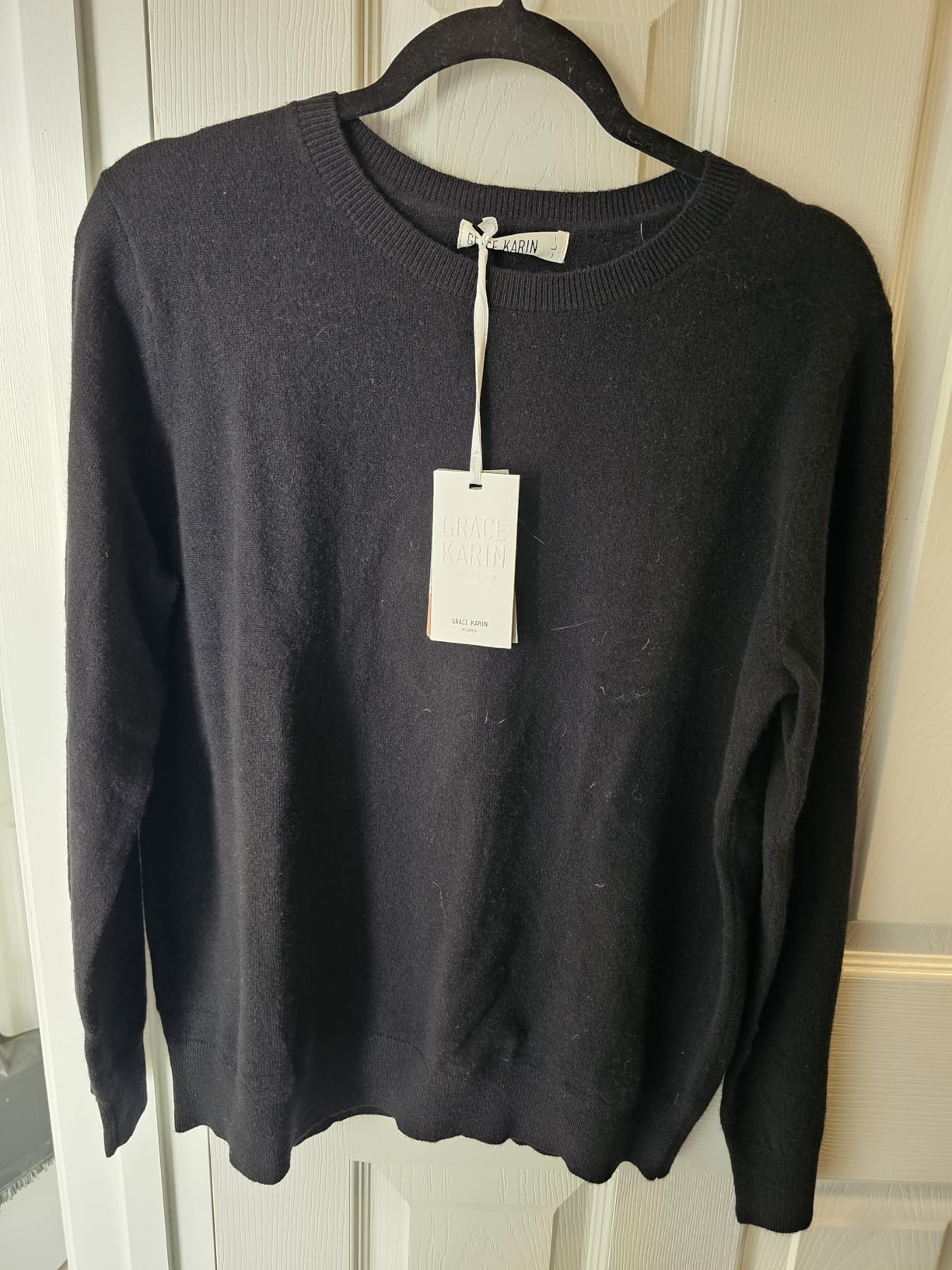 Cashmere Sweaters for Women Merino Wool Long Sleeve Sweater Casual Fall Crew Neck Sweater with Socks 2026 customer photo 1