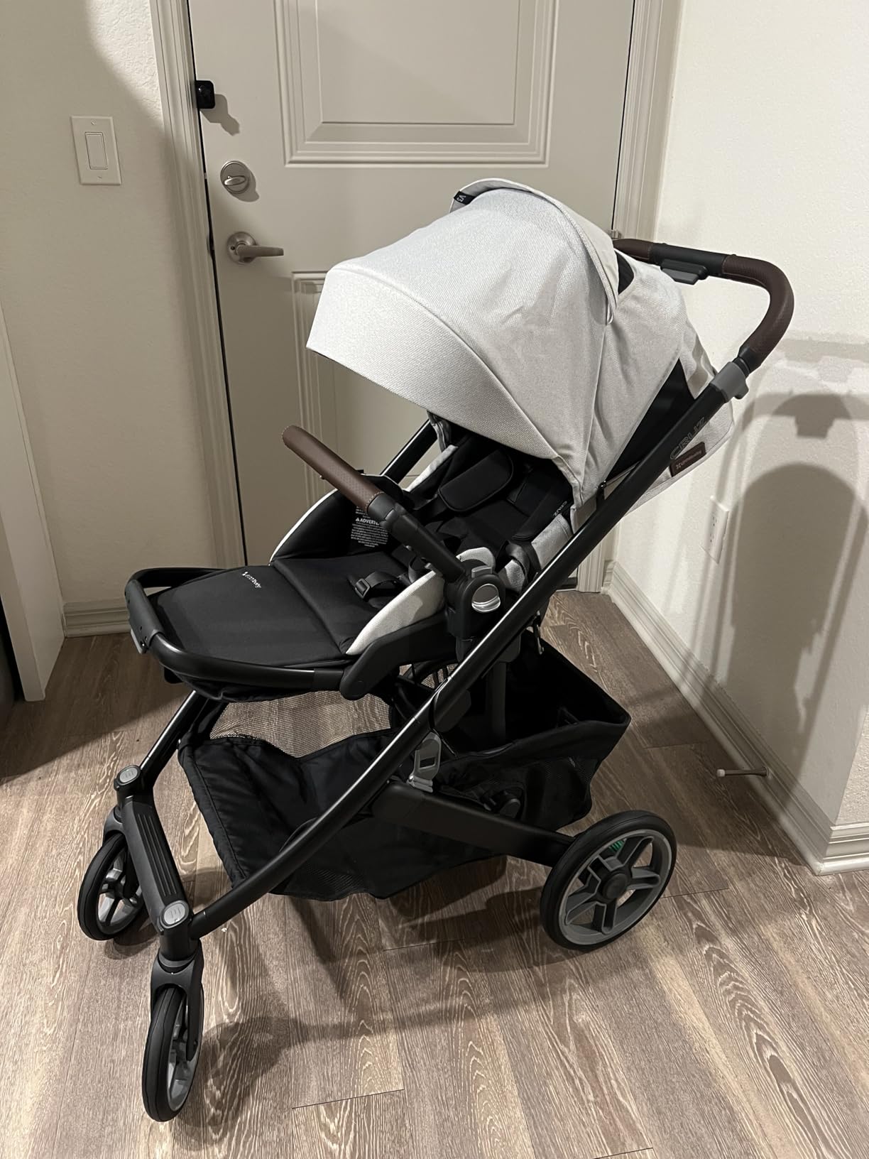 UPPAbaby Cruz V3 Stroller - from Birth + Car Seat Compatible - Full-Size, Reversible Seat - Infant Insert, Bug and Rain Shields Included - Jake (Charcoal/Carbon Frame/Black Leather) customer photo 1