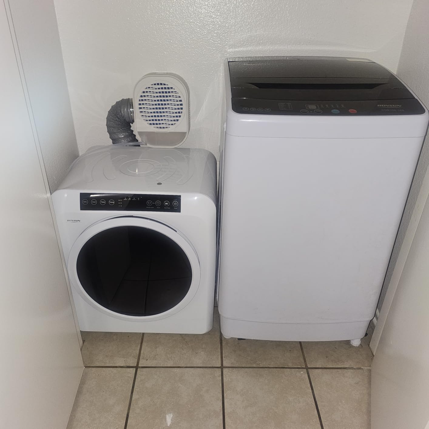 ROVSUN 3.5CuFt Clothes Dryer and 30LBS Full-Automatic Washing Machine Set, Compact Laundry Washer and Dryer Combo Set with Stainless Steel Inner Tub customer photo 2