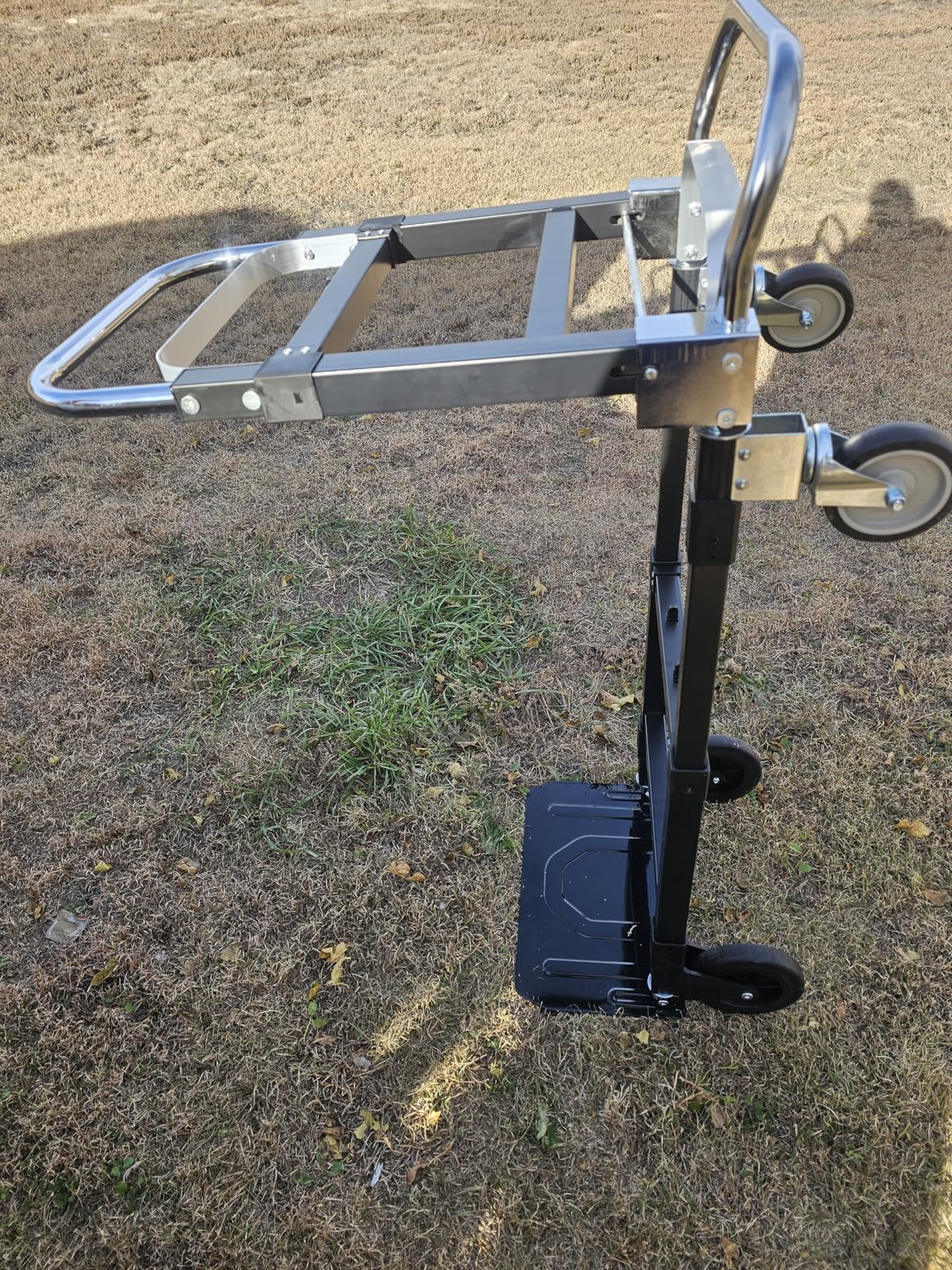 Aluminum 4 in 1 Convertible Hand Truck Dolly, 1000Lbs Capacity, Heavy Duty Folding Hand Truck Dolly Cart with Wheels 10