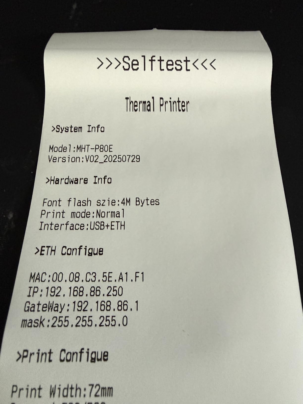 vretti Thermal Receipt Printer, 3'1/8 80mm Direct Thermal Printer with USB Serial LAN Port - Kitchen POS Printer ESC/POS Command Support Cash Drawer customer photo 1