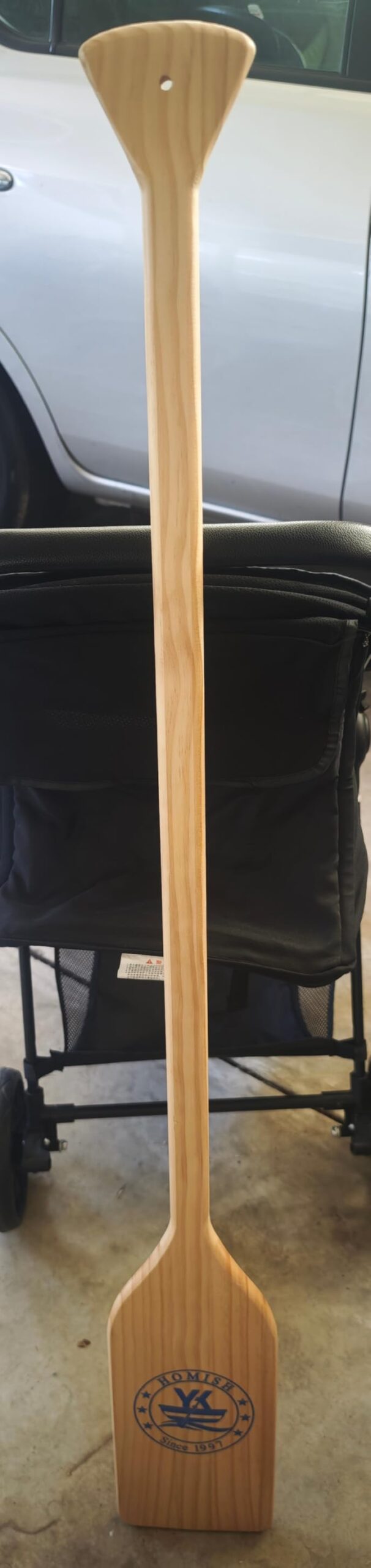 Wooden Canoe Paddle 4 Feet, Row Boat Oars with Ergonomic Grip, Premium Wood, Protective Finish customer photo 1