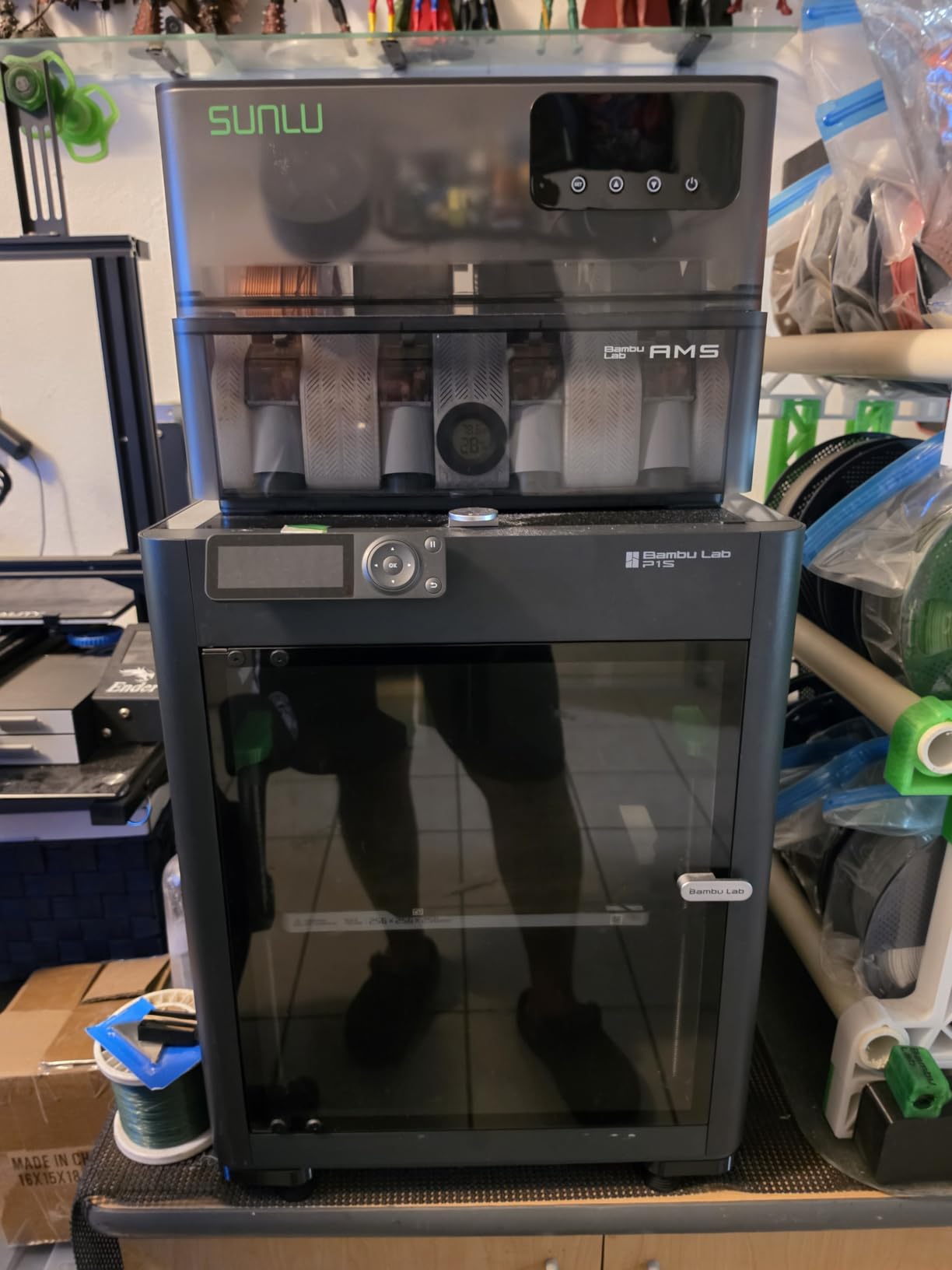 SUNLU AMS Heater, Compatible with Bambu lab AMS Gen 1 - Enables Simultaneous Printing & Drying, Easy Installation, Fast Heating to 70°C, 4-Spool Capacity Filament Dryer (Not Included AMS) customer photo 2