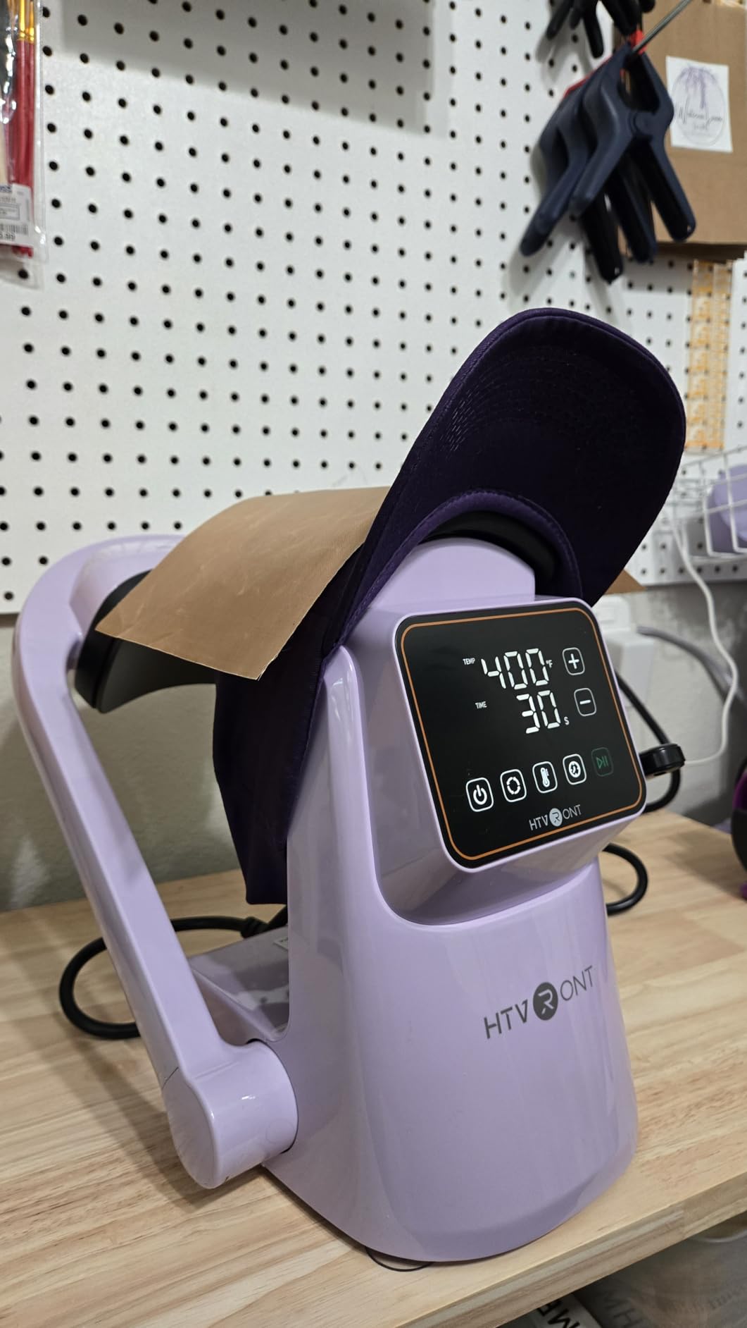 HTVRONT Auto Hat Press Machine - Hat Heat Press Machine with Precise Temp&Timer Control, Hat Heat Press Machine for Caps with 2 Platens, Compatible with DTF Film, Embroidery, Sublimation (Blue) customer photo 1