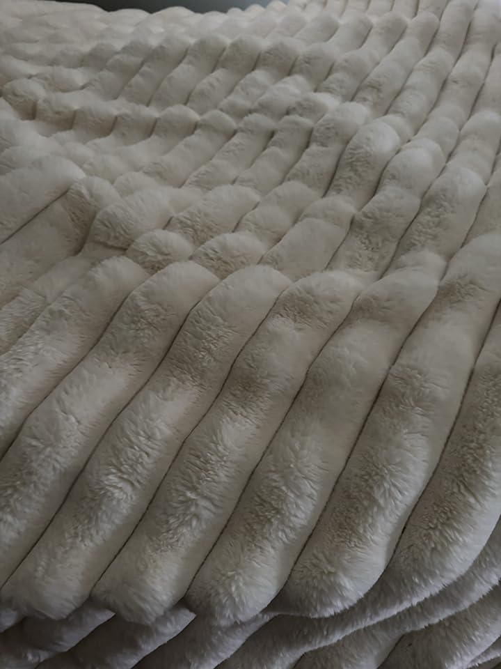 Heated Throw Blanket, Faux Fur Cozy Heating Blanket with Overheat Protection, 1/2/4/6/8 Hours Auto-Off 10 Heat Level, Machine Washable (50x60 Inches, Cream White) customer photo 1