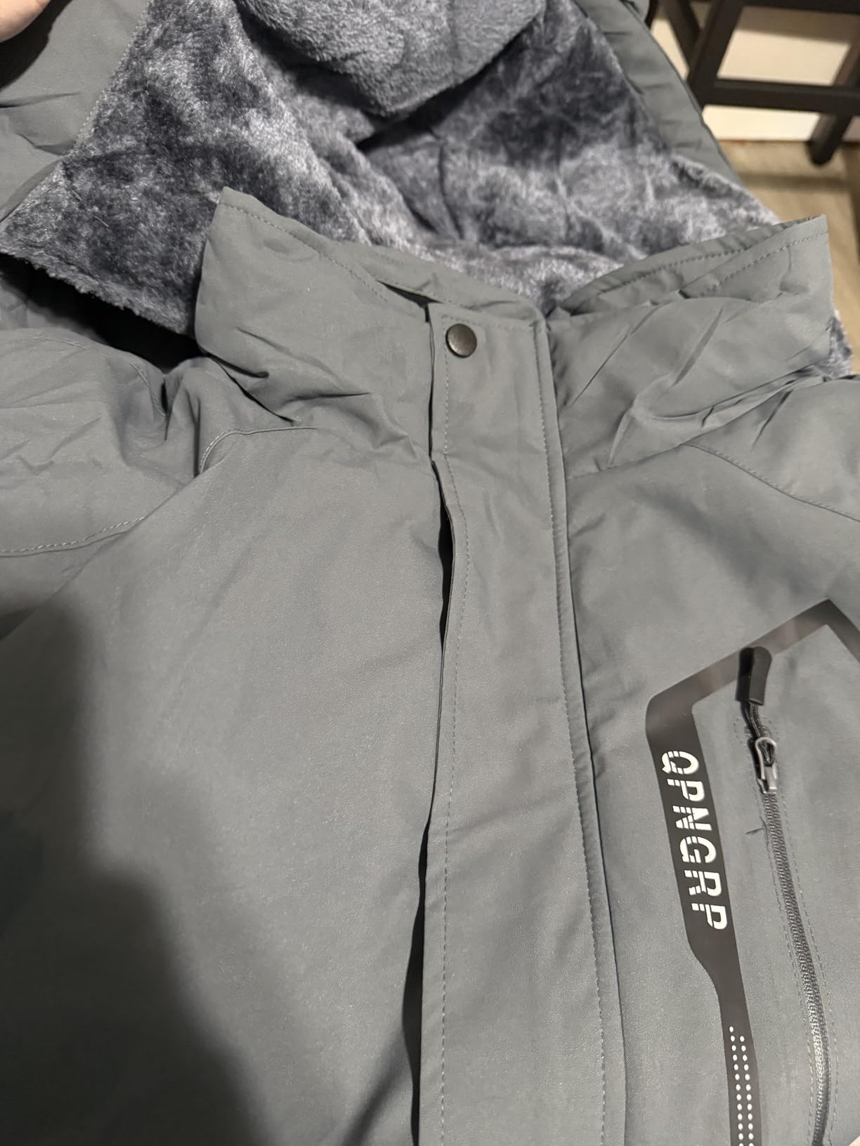 QPNGRP Men's Ski Jacket Waterproof Insulated Winter Coat 5 Zipper Pockets customer photo 1