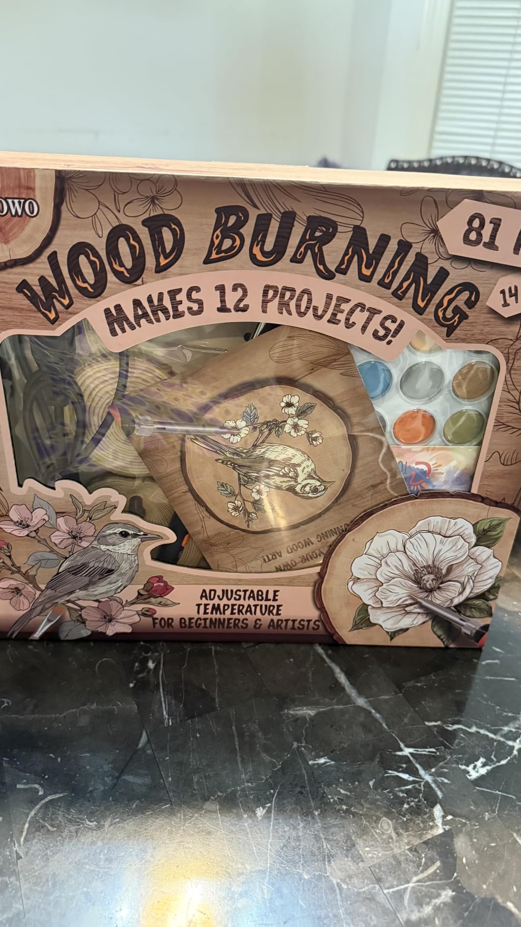 K KERNOWO Wood Burning Kit - 156Pcs All-in-One Wood Burning Tool Pen Adjustable Temperature Wood Burner Kit Crafts Gifts for Adults & Teens, Woodburning Kits for Beginner Pyrography customer photo 1