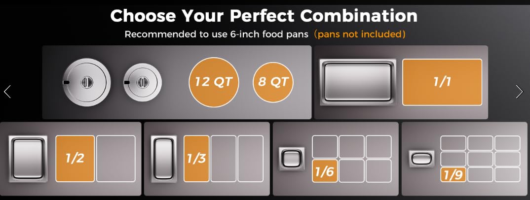 CAMMOO 1200W Electric Steam Table Food Warmer Bain Marie customer photo 2