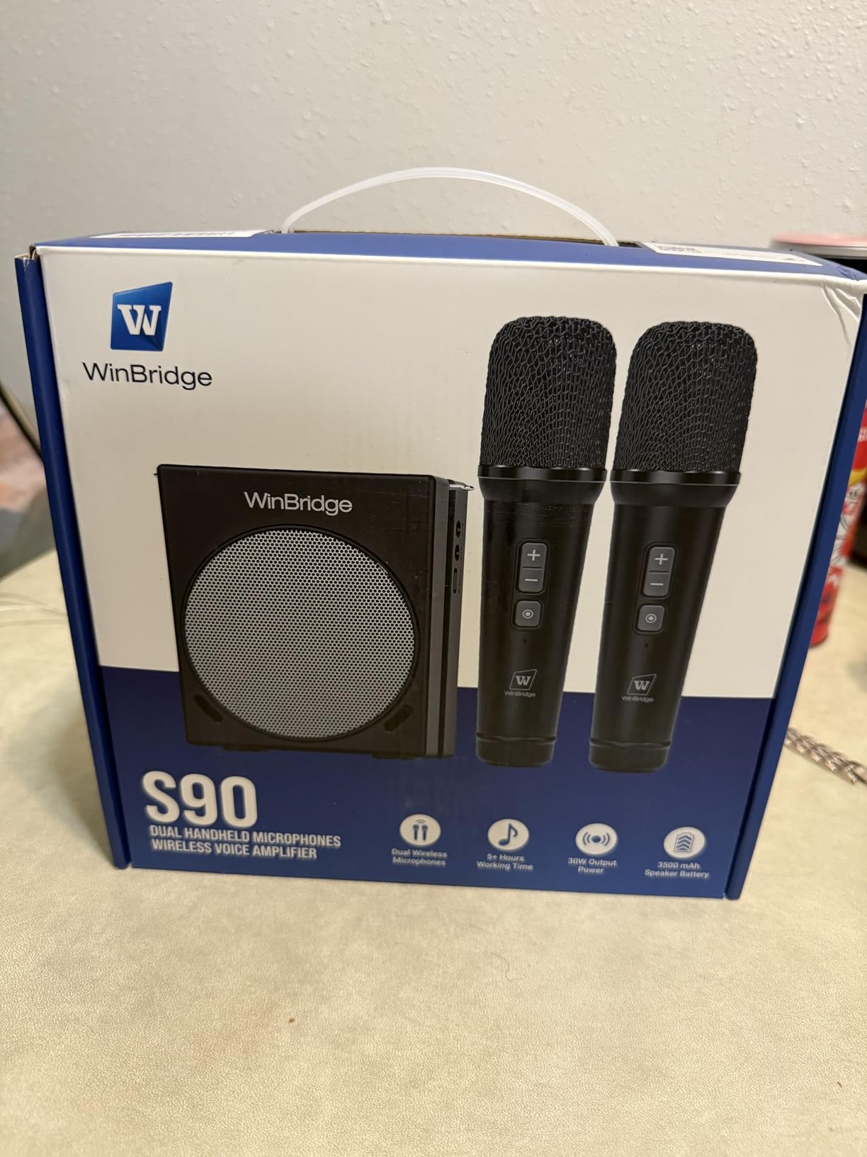 WinBridge Voice Amplifier for Teachers, Portable PA System for Public Speaking, Bluetooth Speaker with 2 Microphones for Classroom, Karaoke, Event Hosts, 30W DSP, BT/USB/TF/AUX - Black, S90 customer photo 1