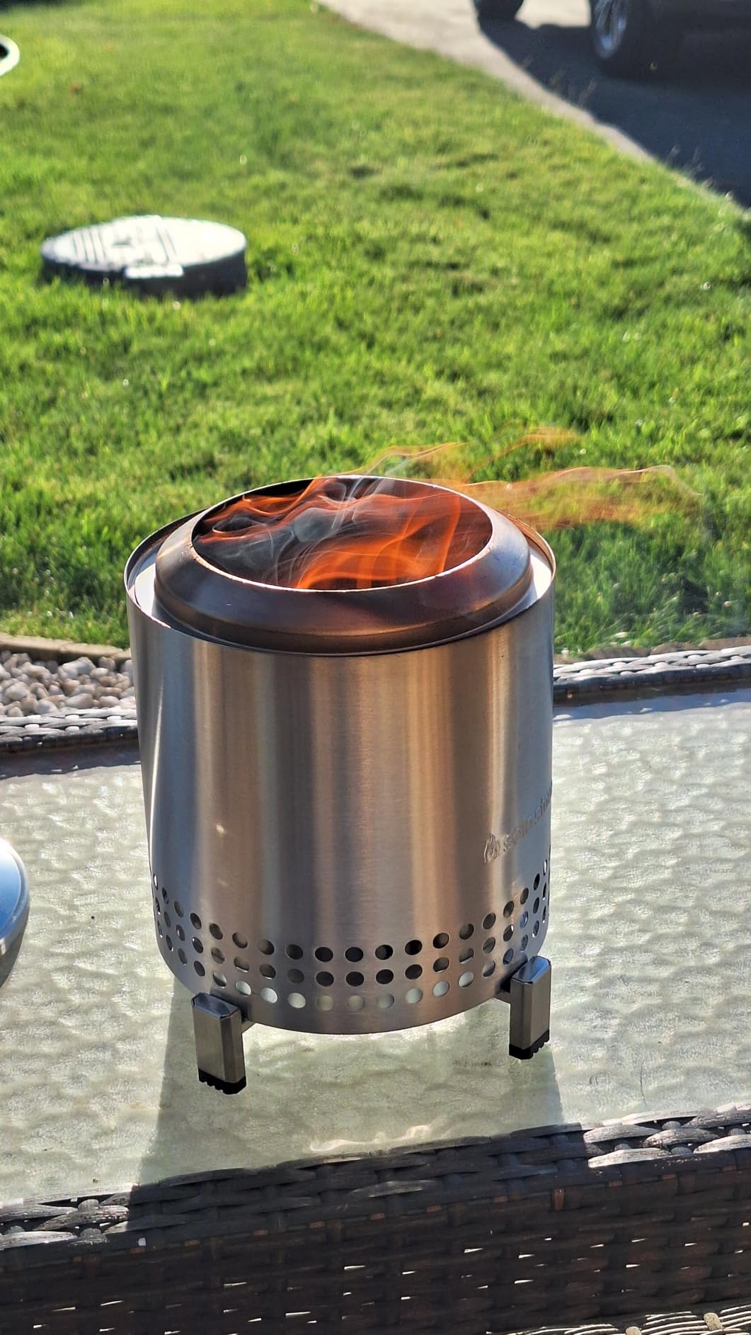Solo Stove Mesa XL Mulberry Bundle | Tabletop Fire Pit with Stand, Heat Deflector, Accessory Pack & 1lb Wood Pellets | Portable Smokeless Outdoor Firepit for Patio, Camping & Backyard customer photo 2