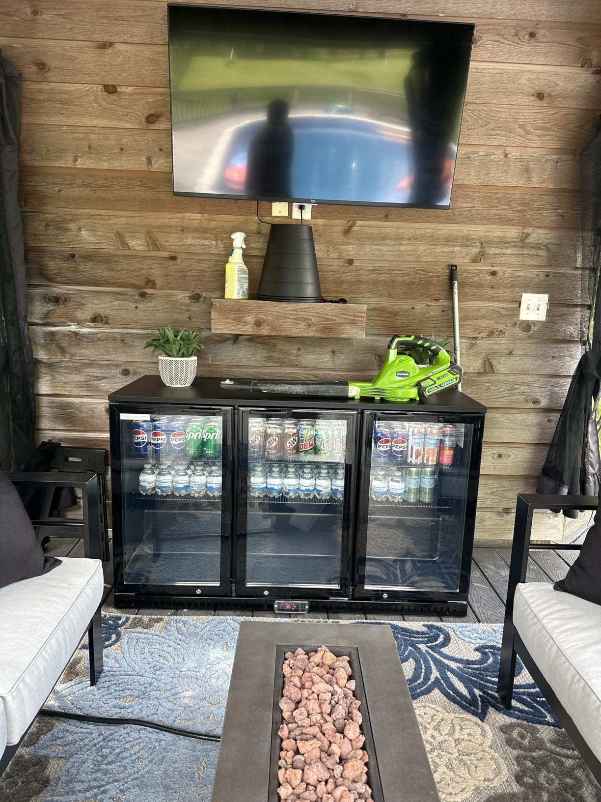 Rockitch Back Bar Cooler, 7.4 Cu.ft Under Counter Beverage Refrigerator with 2 Glass Doors, LED Lighting, Adjustable Shelves, Beer Wine Soda Drink Fridge for Home Bar, Restaurant, ETL Approved customer photo 2