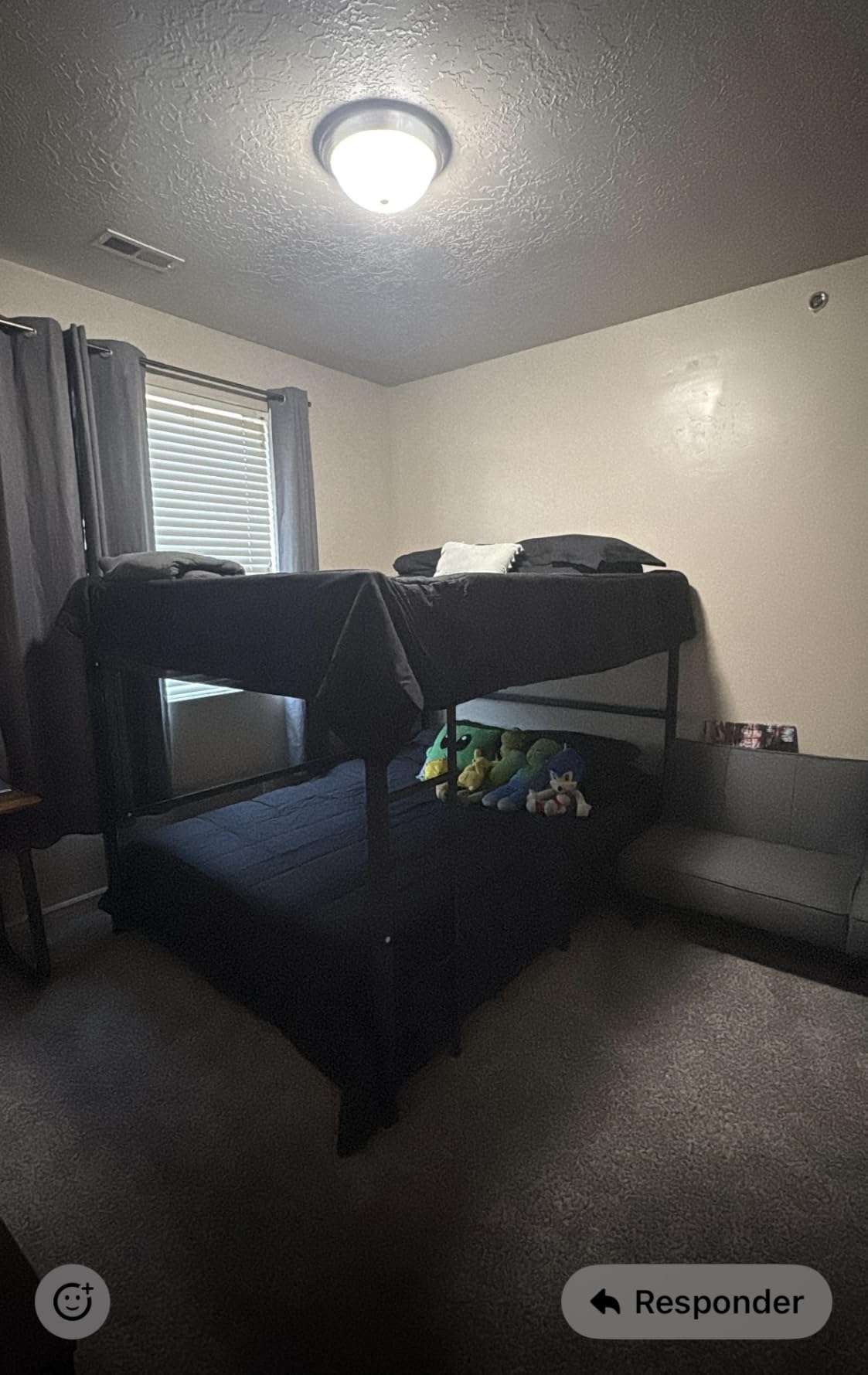Queen Over Queen Bunk Bed, Convertible Metal Bunk Beds Can Separate into Loft Bed and Platform Bed, Heavy Duty Noise-Free Bed Frame with Safety Rails for Adults Teens Kids, Black customer photo 2