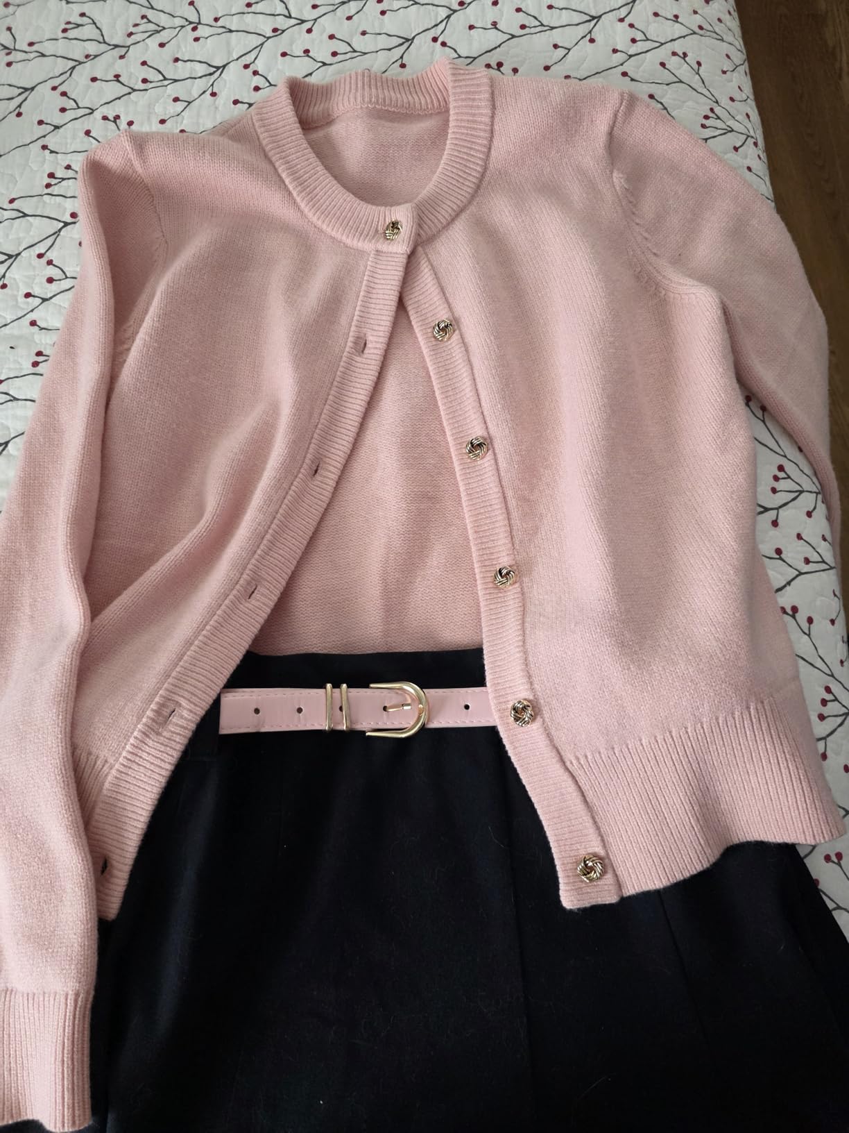 Women Chunky Cashmere Blend Cardigan Sweaters Trendy Fall Fashion Button Up Long Sleeve Knit Outfits customer photo 1