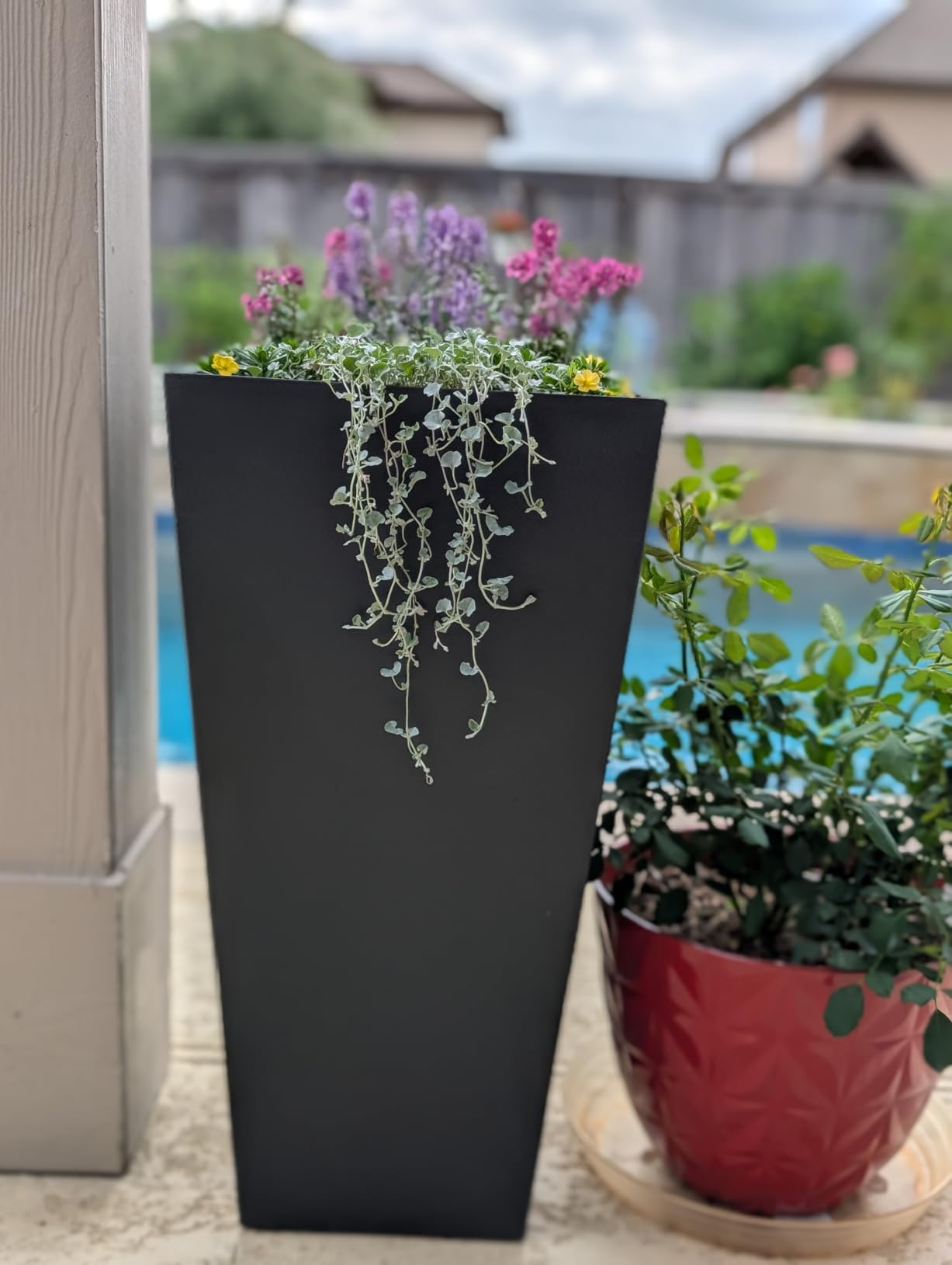 Maple99 Outdoor Planter 30 Inch - Large Tall Planters for Outdoor and Indoor Plants, Modern Tapered Design customer photo 1