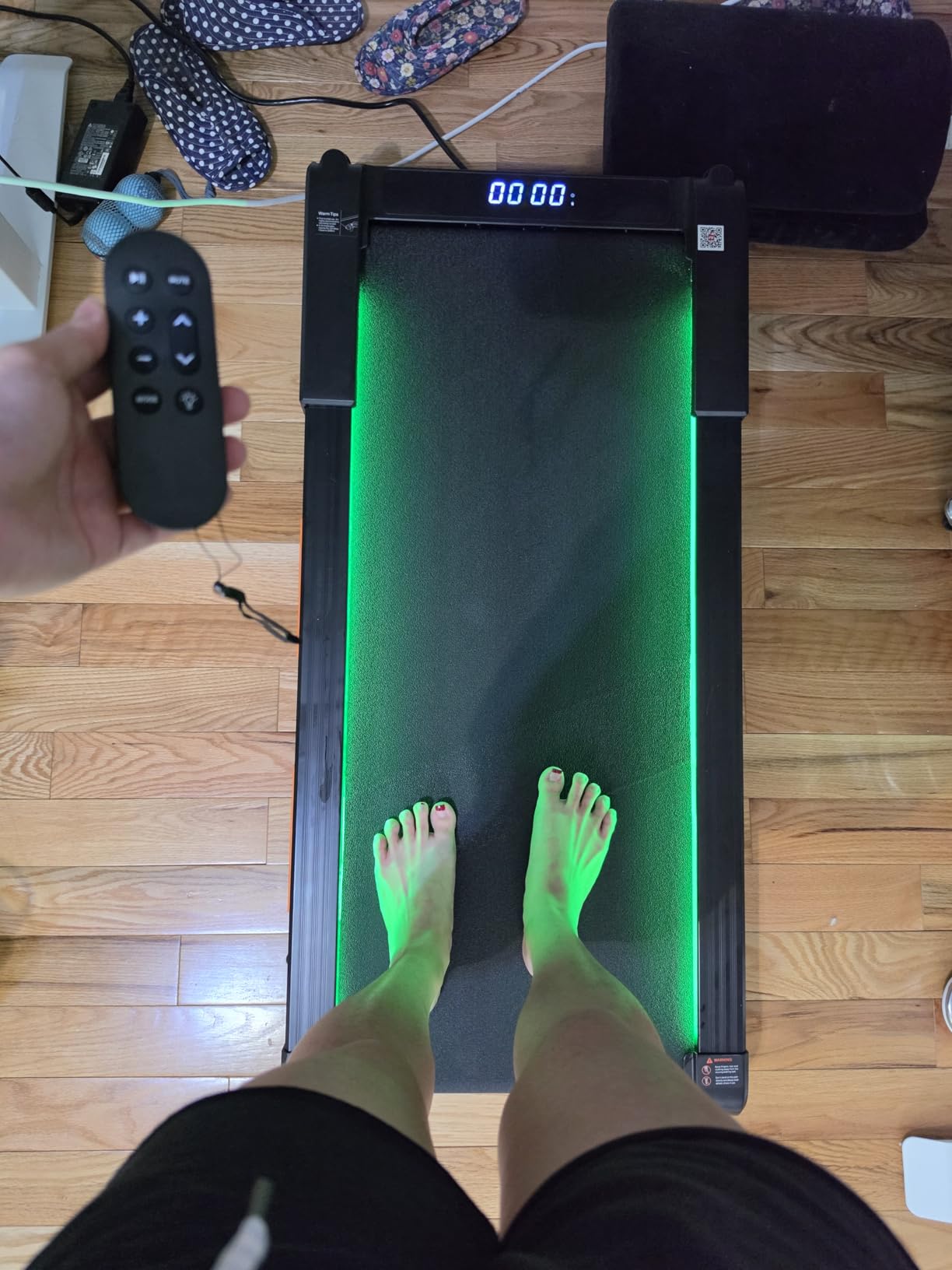 Vitalwalk Walking Pad Treadmill with Incline, Full Deck 15% Auto Incline, Portable Under Desk Treadmills for Home Office, 350LBS, 3.0HP Brushless, 4-Way Move & Vertical Storage, Ambient Light customer photo 1