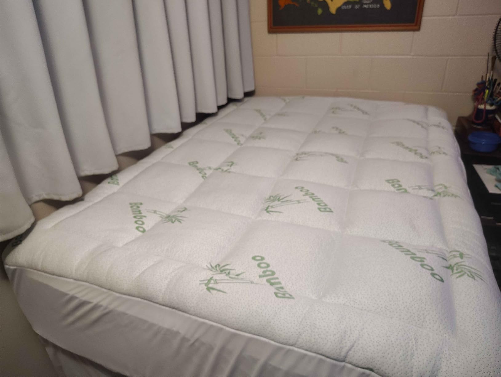 Niagara Sleep Solution Ultra Soft Queen Size Mattress Topper - Rayon Derived from Bamboo Pillow Top Mattress Pad for Back Pain Relief - Naturally Cooling for Hot Sleepers, Dark Gray customer photo 1