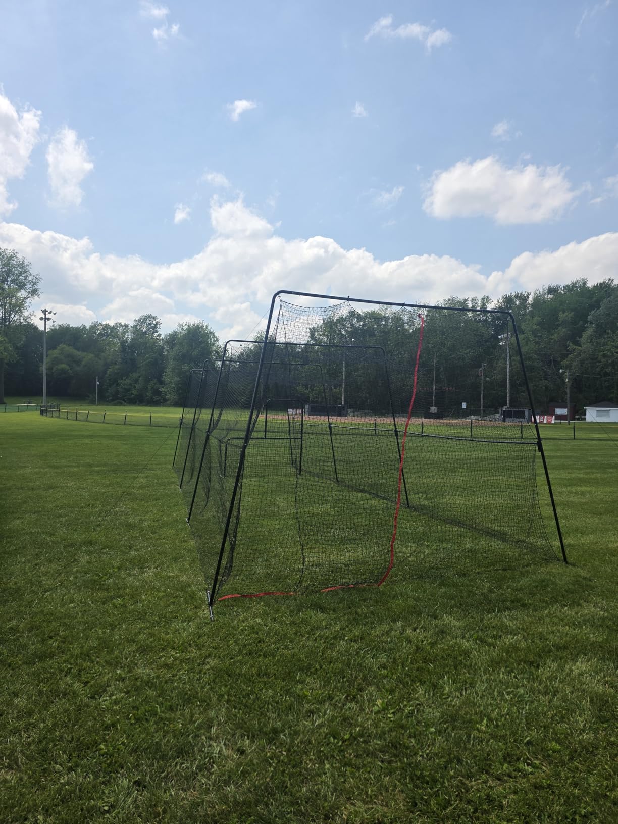 RIIFRILY Baseball Batting Cages for Backyard with Net and Frame, 30FT/40FT Batting Cage for Baseball and Softball, Integrated Gate Net Design customer photo 1