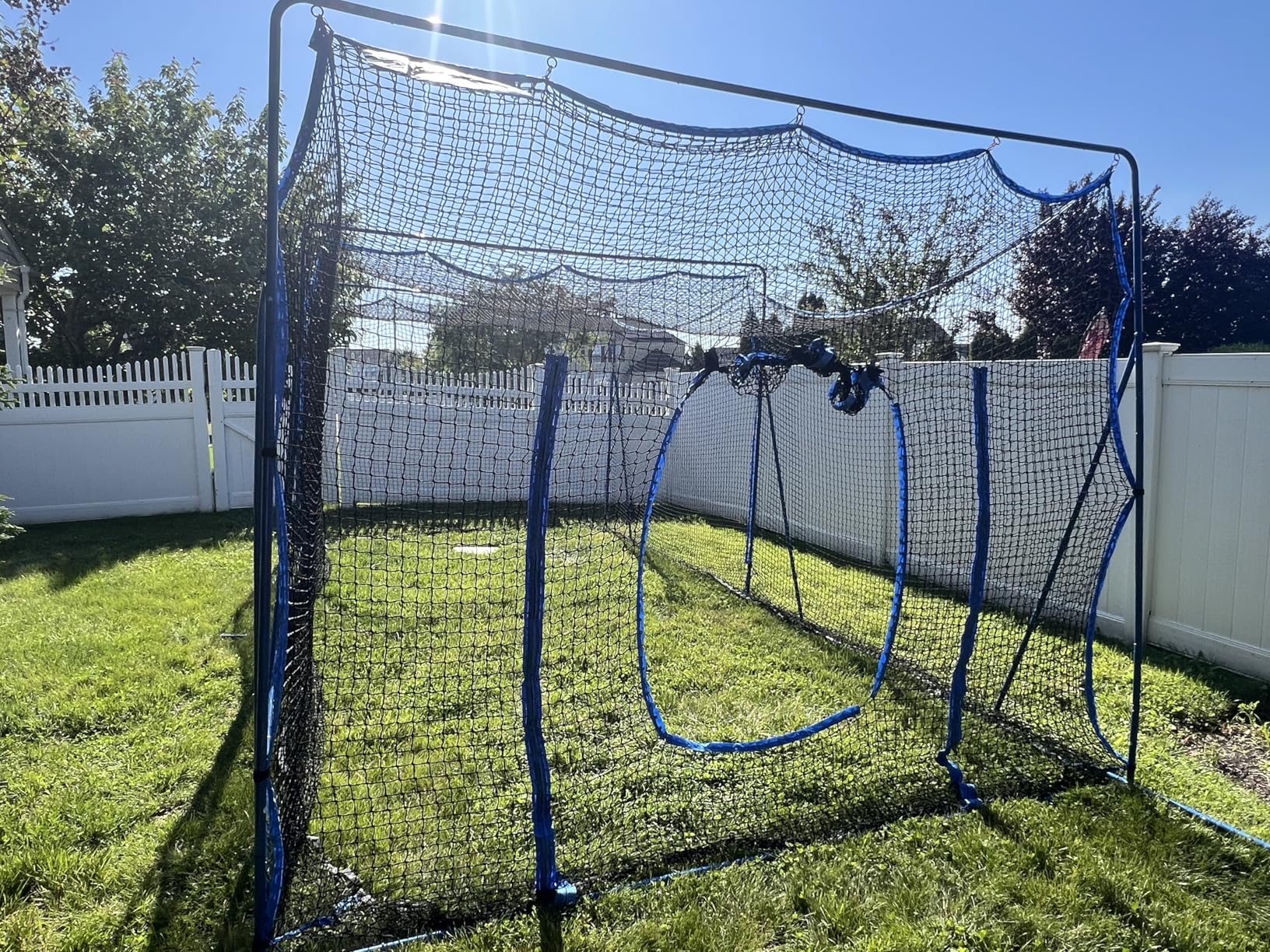 20ftx10ftx8ft Baseball Softball Cage with Hitting Net, Dual Sided 7-Ply Netting for Batting/Pitching/Fielding, Heavy-Duty Metal Frame and Windproof Ropes for Backyard Outdoor Indoor customer photo 1