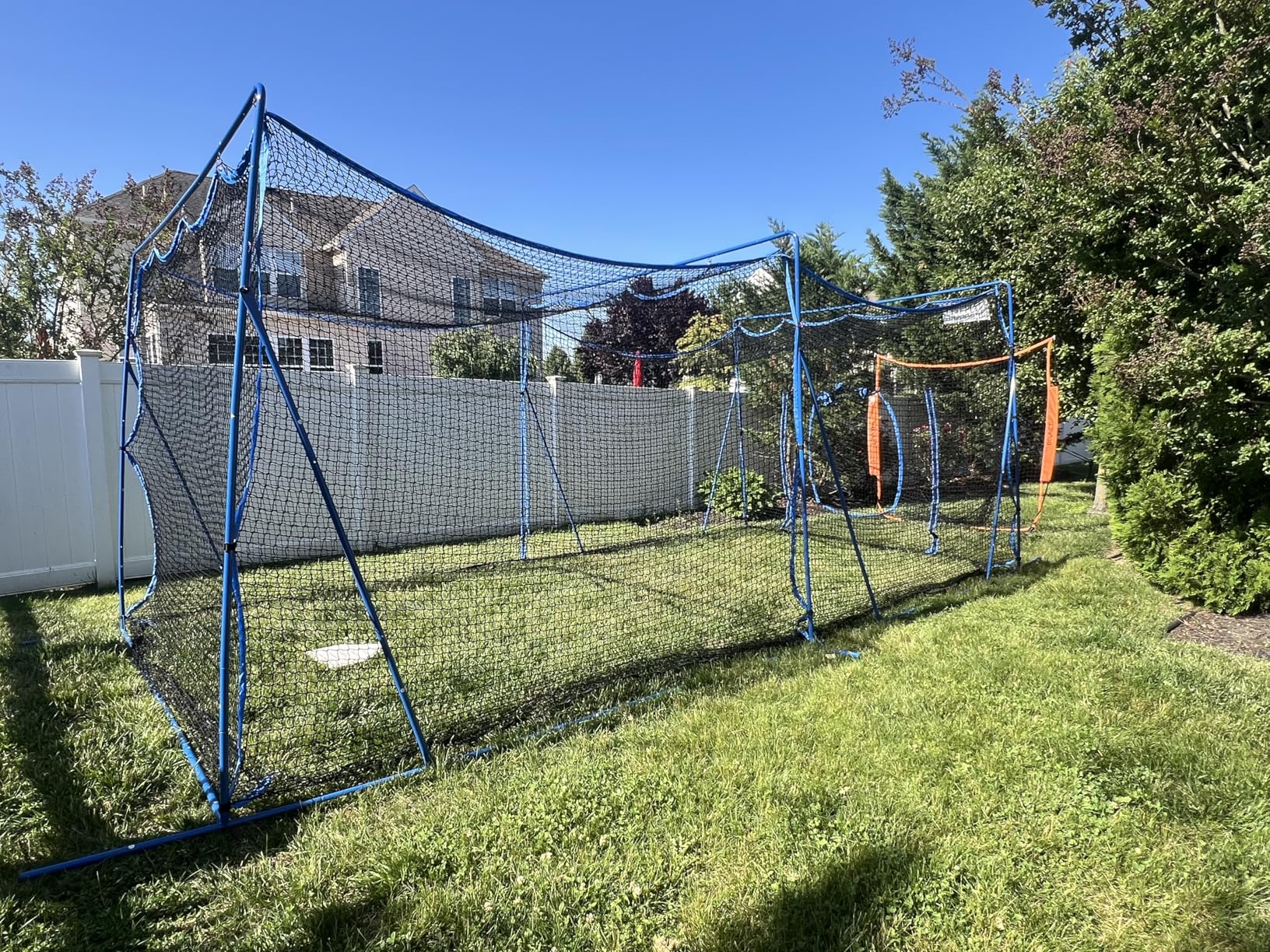 20ftx10ftx8ft Baseball Softball Cage with Hitting Net, Dual Sided 7-Ply Netting for Batting/Pitching/Fielding, Heavy-Duty Metal Frame and Windproof Ropes for Backyard Outdoor Indoor customer photo 2