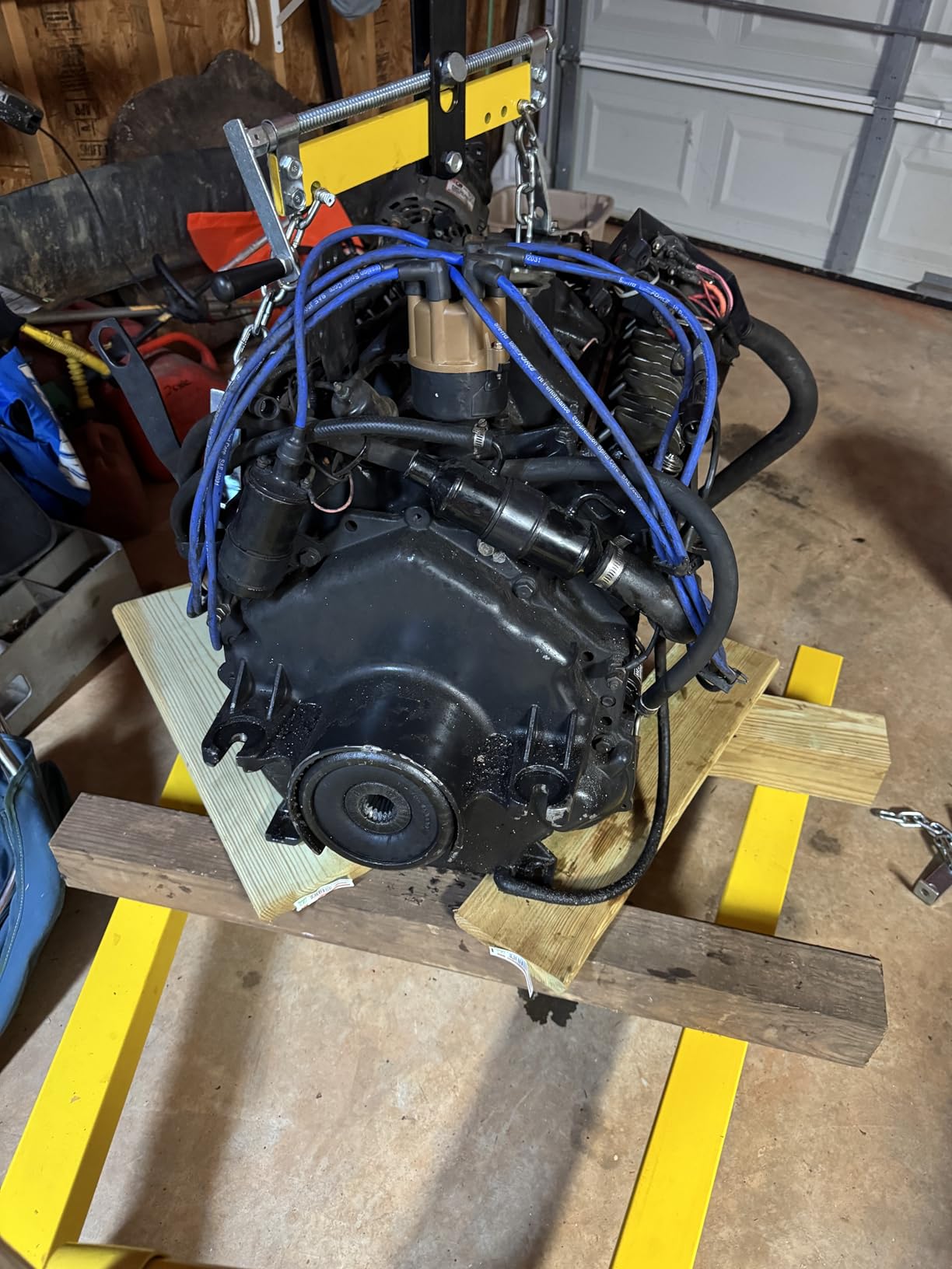 2 Ton Hydraulic Engine Hoist Crane with Lever, Folding Heavy-Duty Cherry Picker with 6 Locking Wheels & 4 Boom Positions, for Truck/SUV Engines, Garage Workshop, Industrial Lifting (Net Wt. 168 lbs) customer photo 2