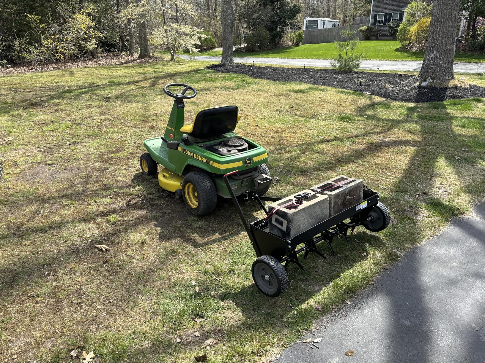 Brinly Tow Behind Plug Aerator with Universal Hitch, 40