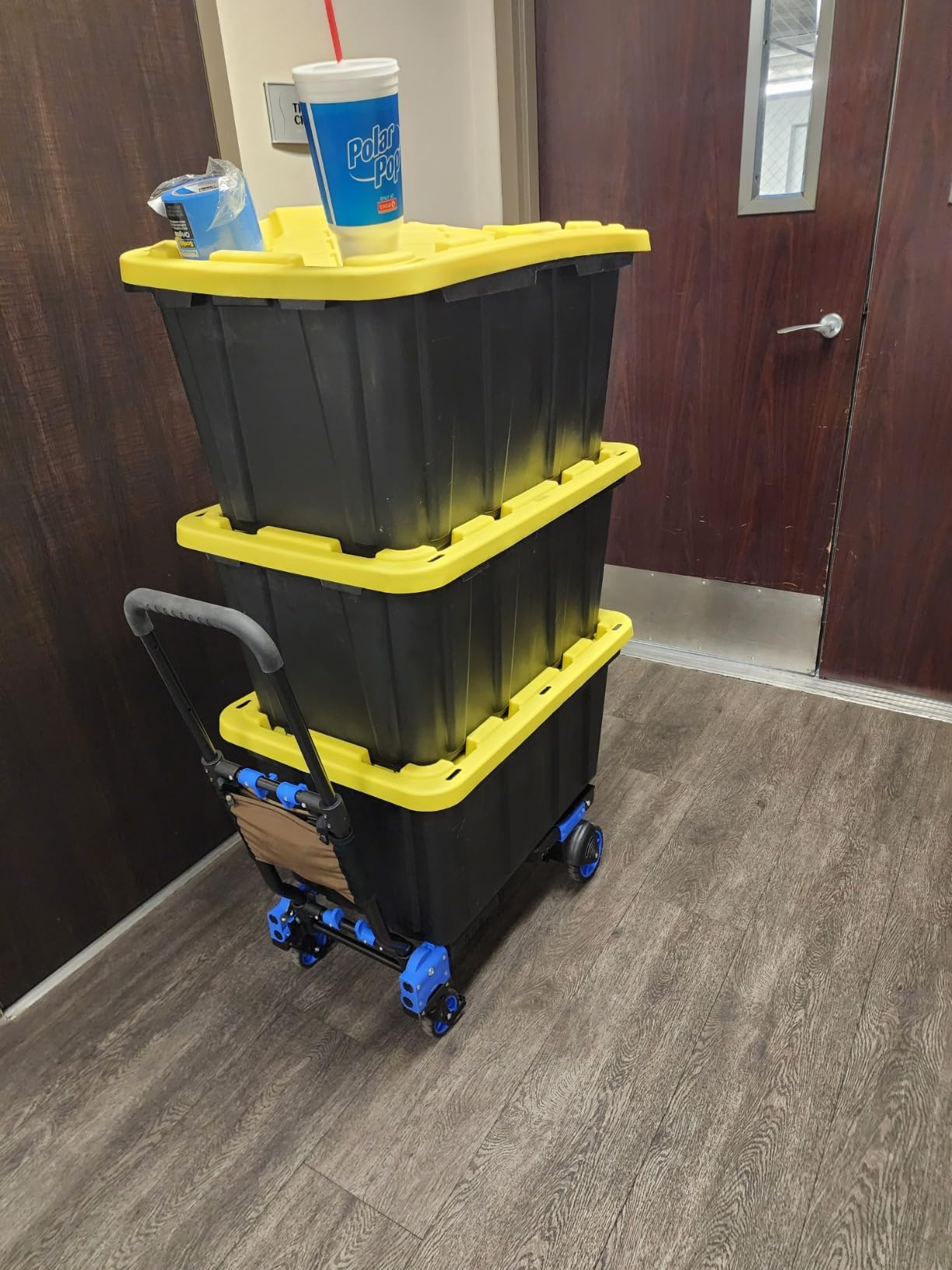 Upgraded 3 in 1 Convertible Folding Hand Truck with Brakes, Hand Truck Dolly Heavy Duty 660lbs Capacity, Stair Climbing Cart with Adjustable Shovel Board and Fixed Handle for Moving customer photo 1