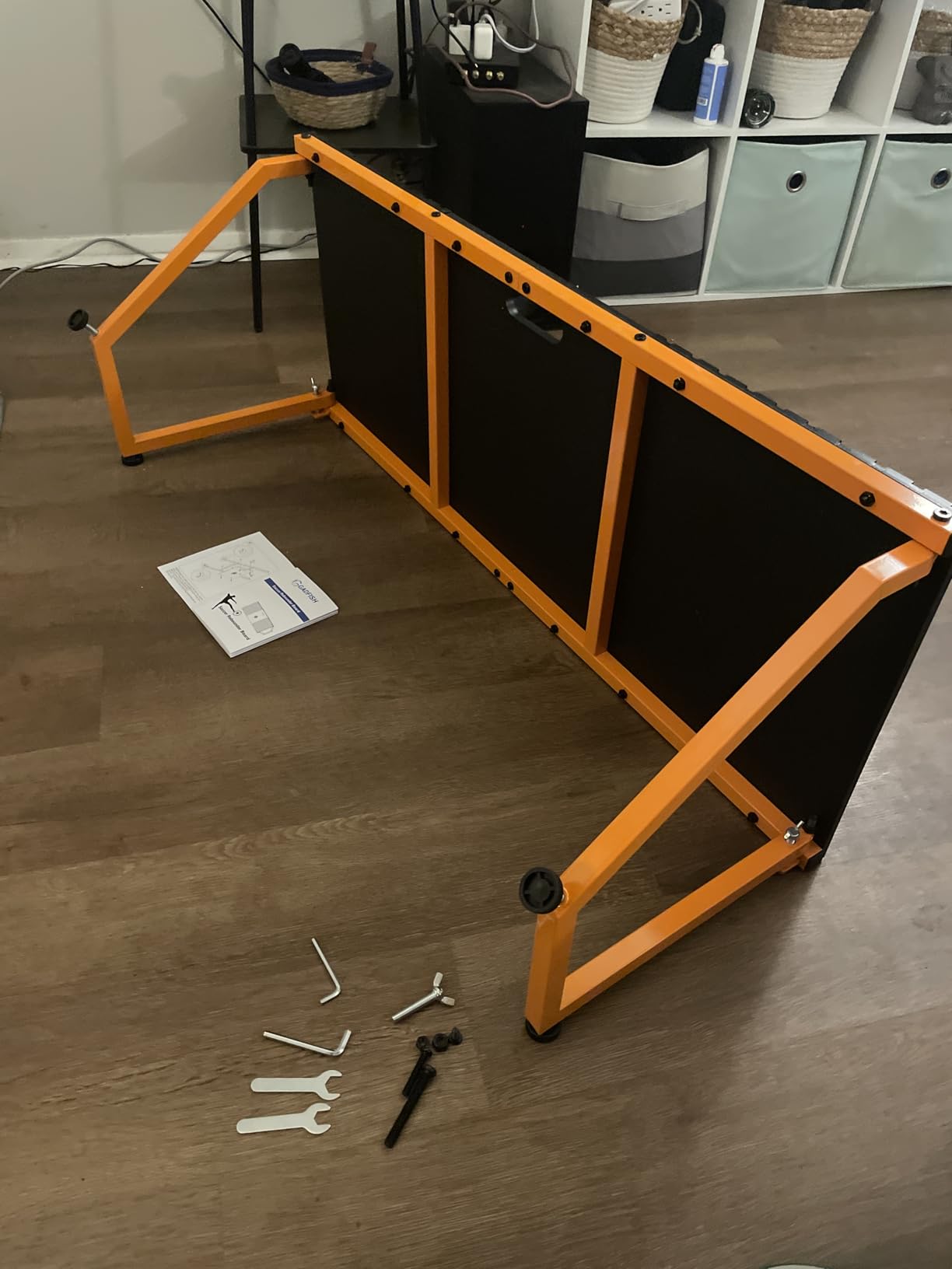 CAROD Soccer Rebounder Board, 40 X 16 Inch Portable Soccer Training Equipment, Two Rebound Angles, Equipped with Two Sandbags and Two Ground Stakes, Suitable for Soccer Passing and Shooting Drills customer photo 1