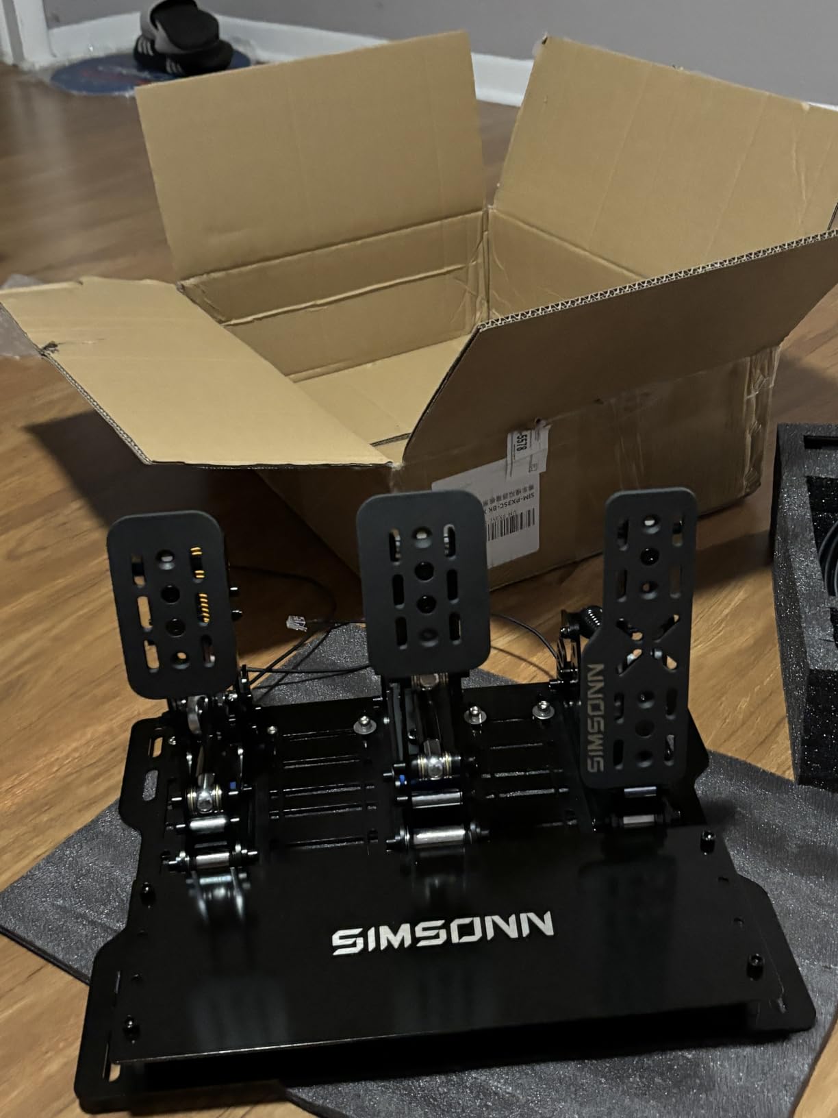 SIMSONN Plus X Racing Simulator Hydraulic Pedals Sim Racing Pedals Support Haptic Reactor (Plus X Black P3-H3) customer photo 2