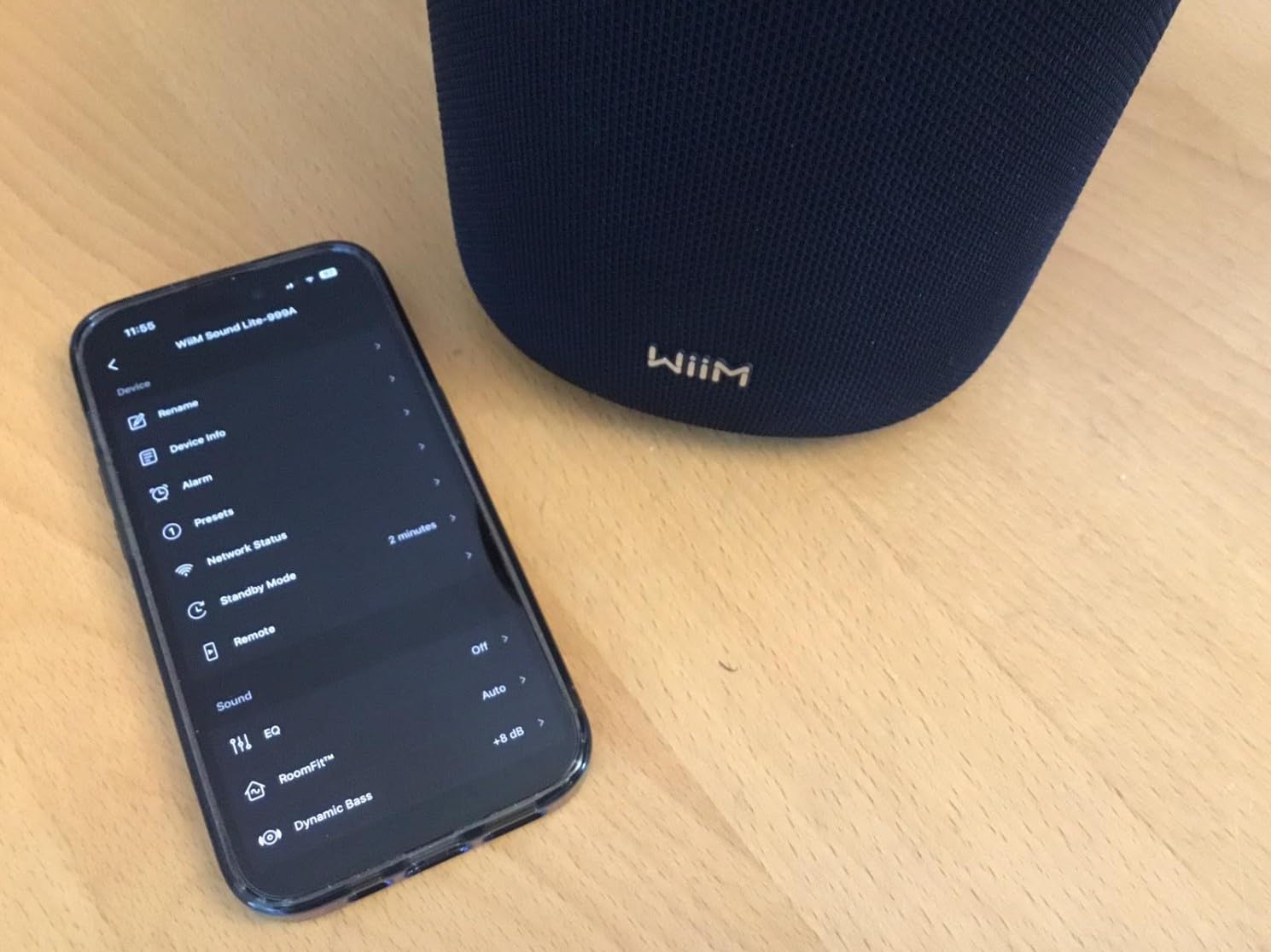 WiiM Sound Lite Smart Speaker, Hi-Res 24-bit/192 kHz, AI RoomFit Room Correction, 100W Peak, Wi-Fi 6E/Bluetooth 5.3, Multi-Room & Stereo Pairing, Black customer photo 1