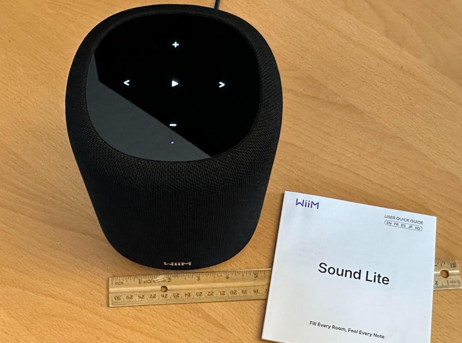 WiiM Sound Lite Smart Speaker, Hi-Res 24-bit/192 kHz, AI RoomFit Room Correction, 100W Peak, Wi-Fi 6E/Bluetooth 5.3, Multi-Room & Stereo Pairing, Black customer photo 2