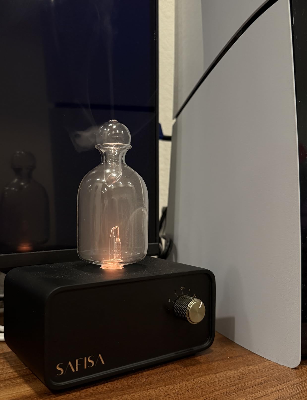 Waterless Essential Oil Diffuser, Nebulizing Cold Air Scent Diffuser for Home, 700 Sq. Ft., Portable Glass Waterless Diffuser for Large Room, Cordless Rechargeable, Smart, Hotel-Style customer photo 1