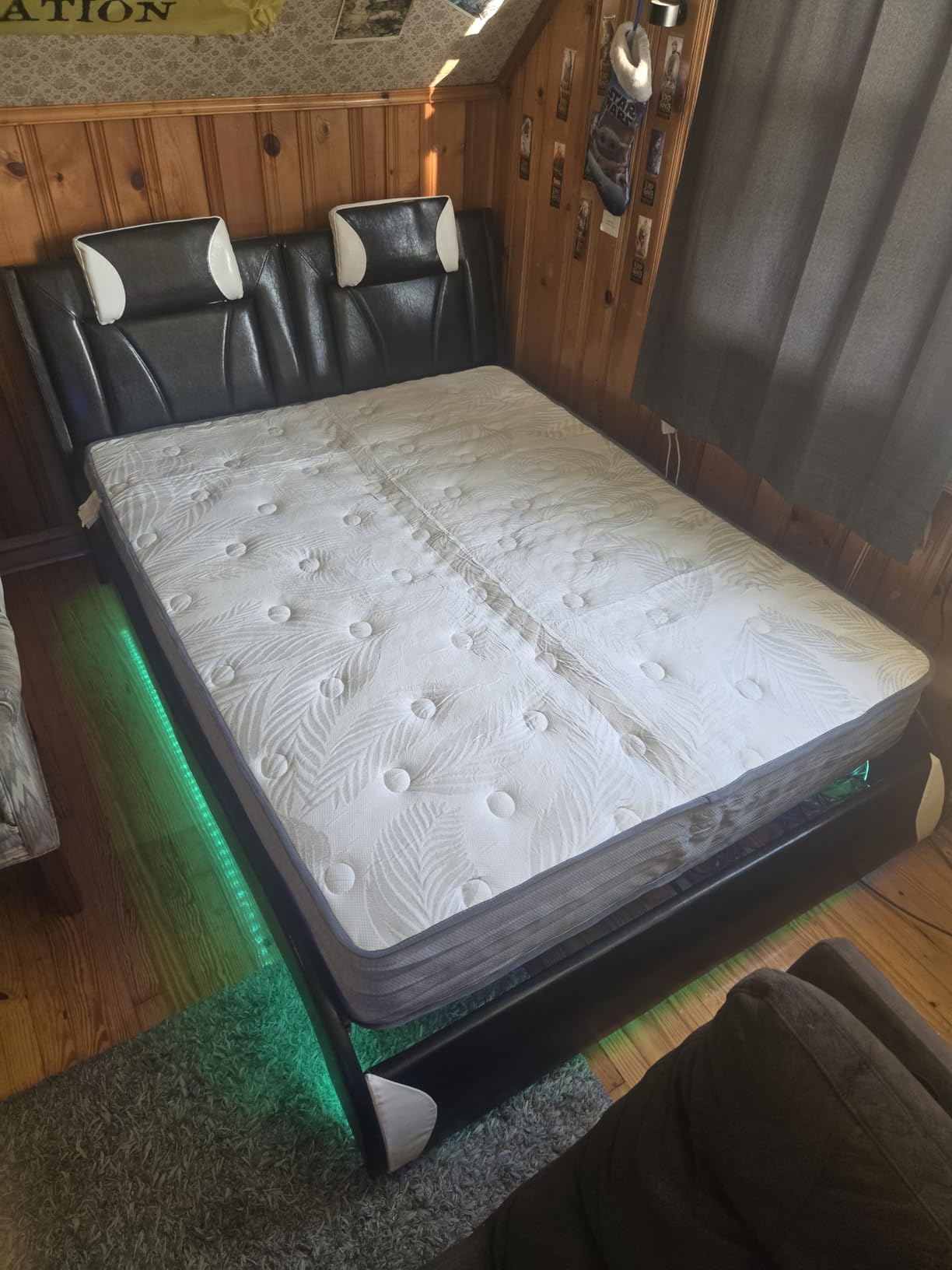 12 Inch Queen Size Memory Foam Mattress, Gel Cooling Colchones Queen Bed Mattresses in a Box, Medium Firm for Pressure Relief & Support, CertiPUR-US, Made in USA, Removable & Machine Washable Cover customer photo 1