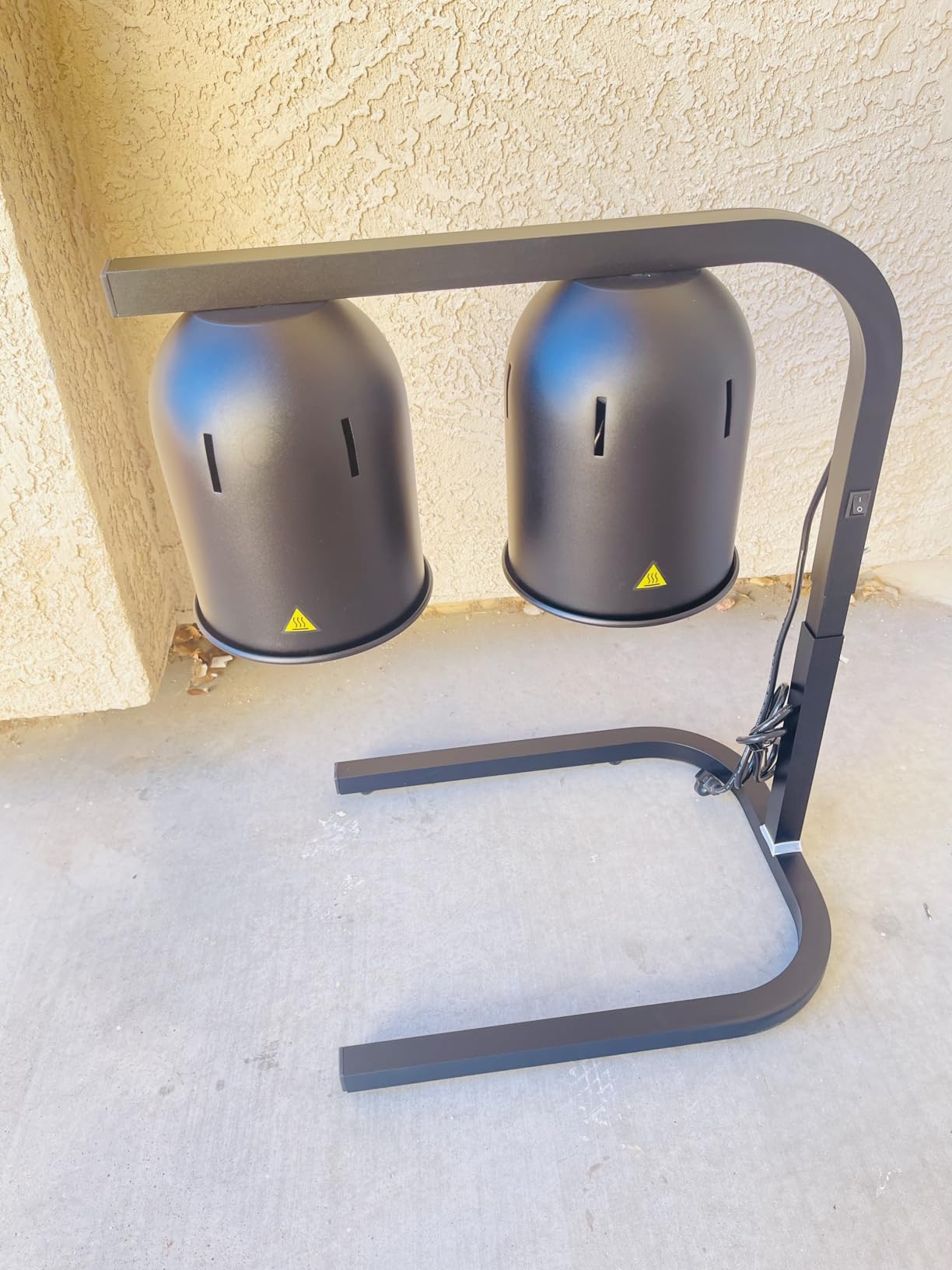 Heat Lamp for Food 500W Teflon-Coated Bulbs Food Heat Lamp with 5 Adjustable Height Lamp Stand customer photo 1