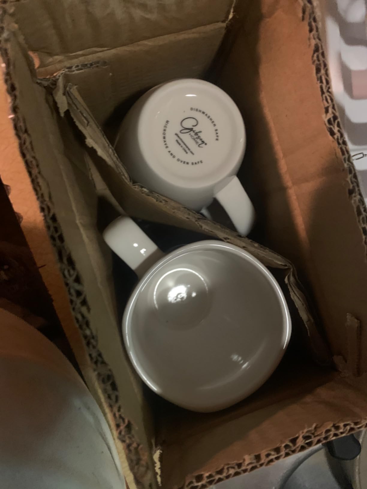 Gibson Home Havenstone 12-Piece Porcelain Dinnerware Set - Dinner Plates, Salad Plates & Bowls, Classic White Everyday Dish Set for Home, Kitchen, Microwave & Dishwasher Safe customer photo 2