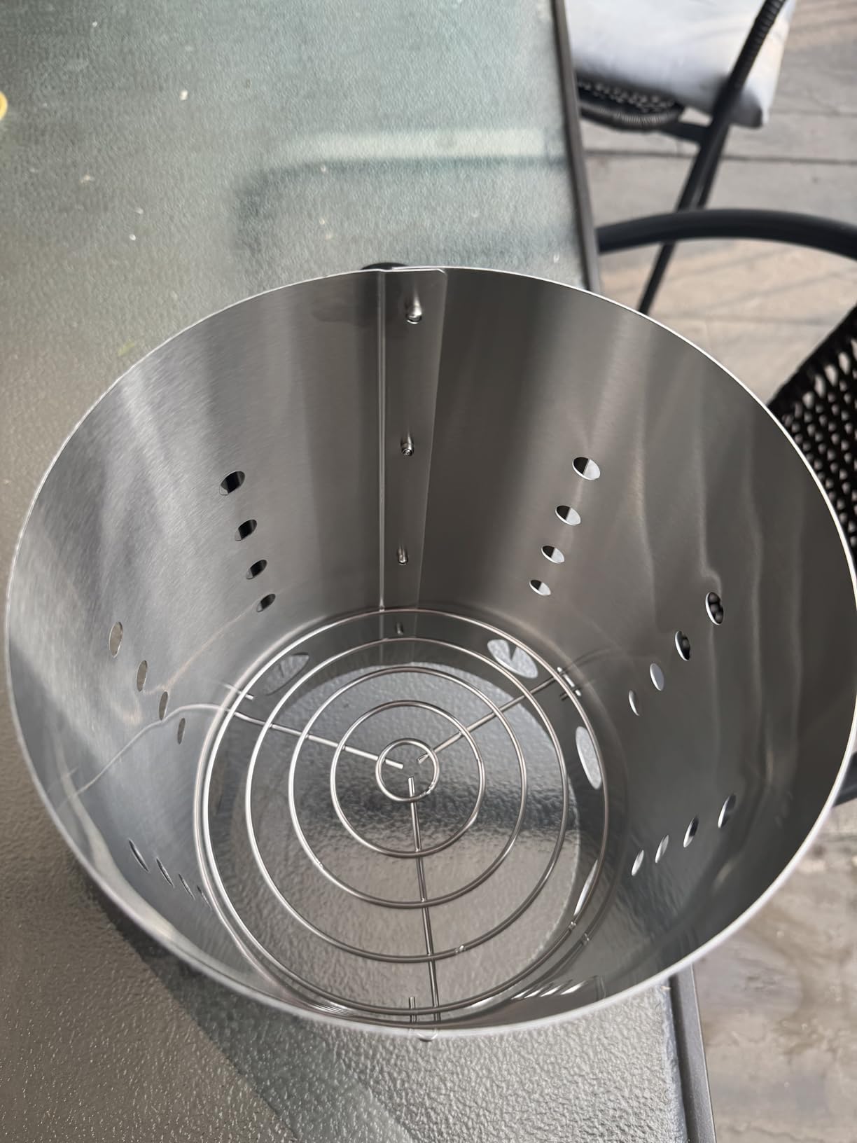 The Bincho Grill Stainless Steel Charcoal Chimney Starter - Perfect for Binchotan Charcoal & All Lump Charcoals, Built for Extreme Heat, Rust Resistant, Heat Shield Handle customer photo 2