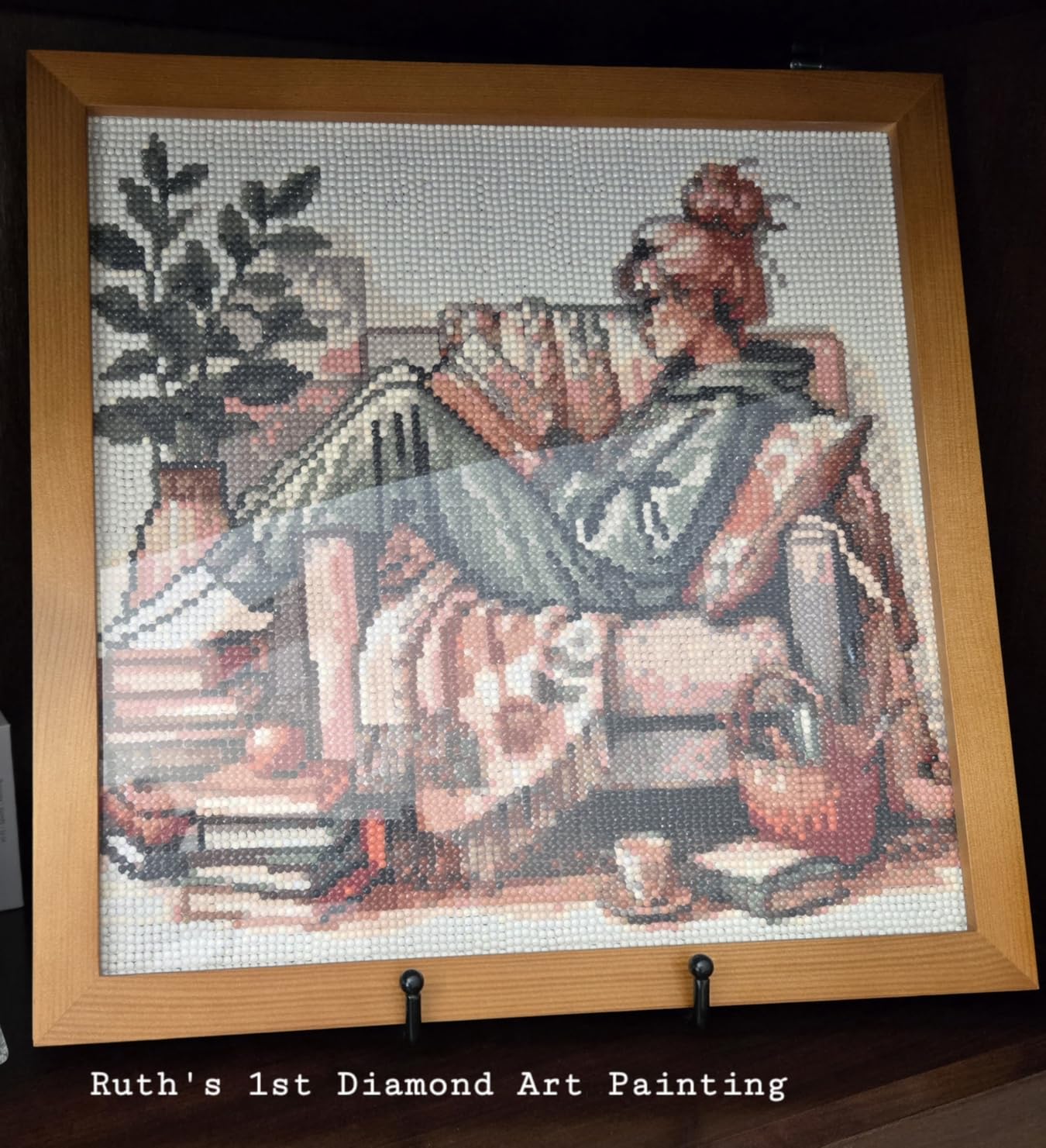 AIBOERL Square Drill Diamond Art Kits for Adults,Books 5D Diamond Painting Kits for Adults Beginners,DIY Square Diamond Dot Painting Gem Art Kits for Adult, Home Wall Decor 14x14Inch customer photo 2